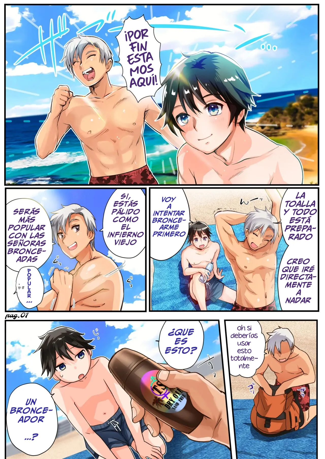 [Amuai Okashi Seisakusho (Tsukumaru)] TS Gal-ka de Sex Beach! [Spanish] [TF SCANS] image number 2