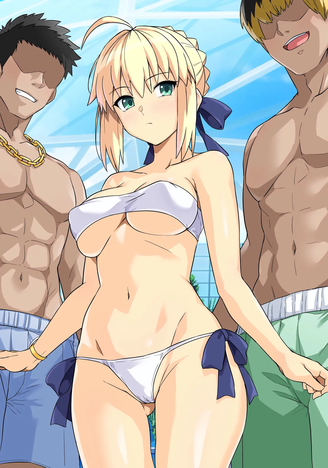 [Royal Bitch (haruhisky)] Saber-san Yarimoku Nanpamachi Pool Hen | Saber-san espera ser ligada en la Piscina (Fate/stay night) [Spanish] [Harenchi no Fansub] [Digital] 이미지 번호 54