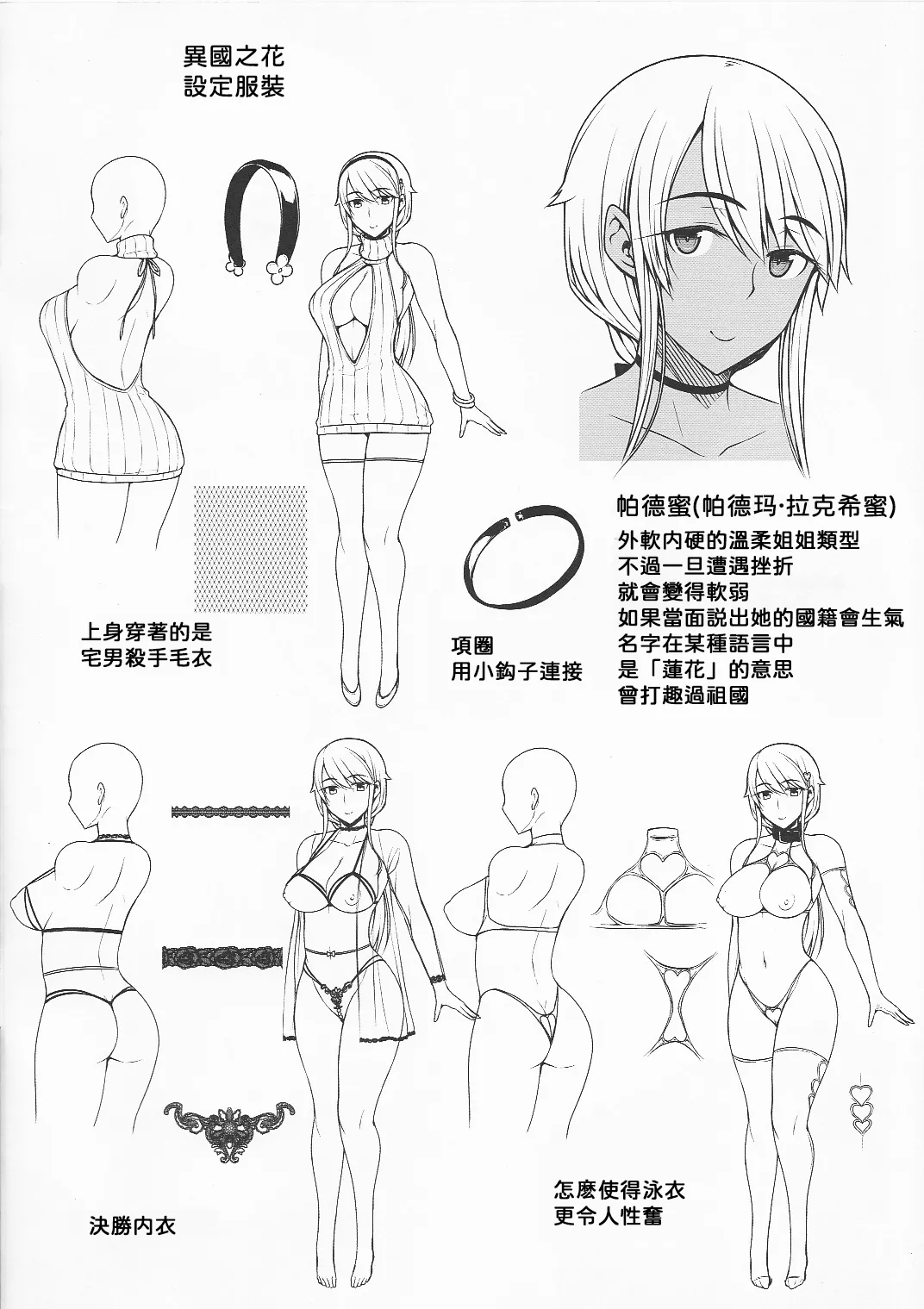 (C101) [Darabuchidou (Darabuchi)] Tsumareta Ikoku no Hana Settei Botsu Page Shuu | 被摘取的異國之花 設定・棄用分頁集 [Chinese] [LibraX个人漢化] imagen número 3