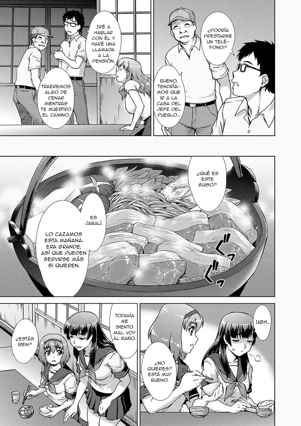 [Shinogi A-suke] [Shinogi A-suke] Ryoshuu no Mura Ch. 1｜El Prueblo de las Prisioneras Cap. 1 (Mesu o Karu Mura Joshikousei Shuudan Ryoujoku Jiken) [Spanish] [New Scan Doujin] 图片编号 12