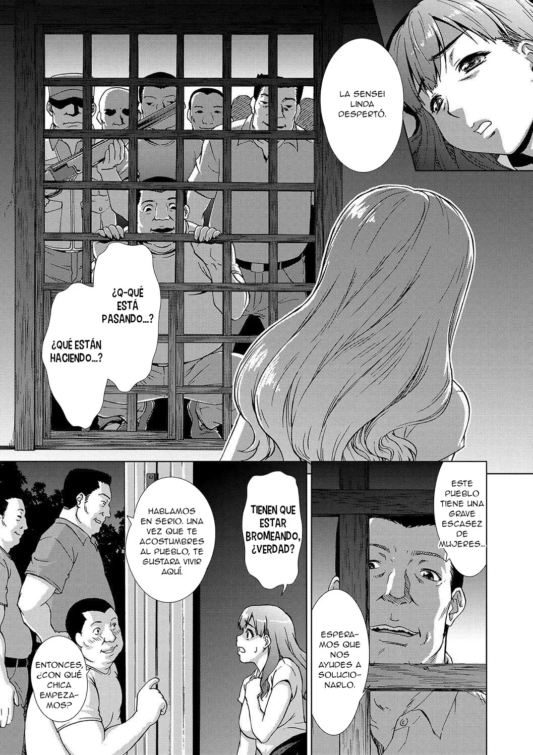 [Shinogi A-suke] [Shinogi A-suke] Ryoshuu no Mura Ch. 1｜El Prueblo de las Prisioneras Cap. 1 (Mesu o Karu Mura Joshikousei Shuudan Ryoujoku Jiken) [Spanish] [New Scan Doujin] 图片编号 18