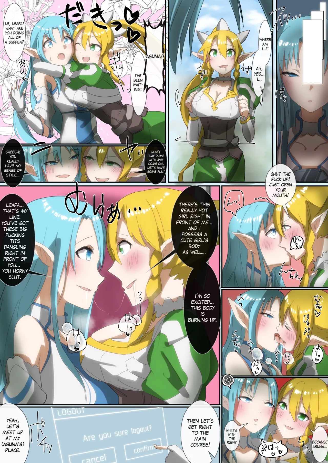 [Hyoui Lover (Rim)] SAO Asuna & Leafa Body Jack [English] 图片编号 6