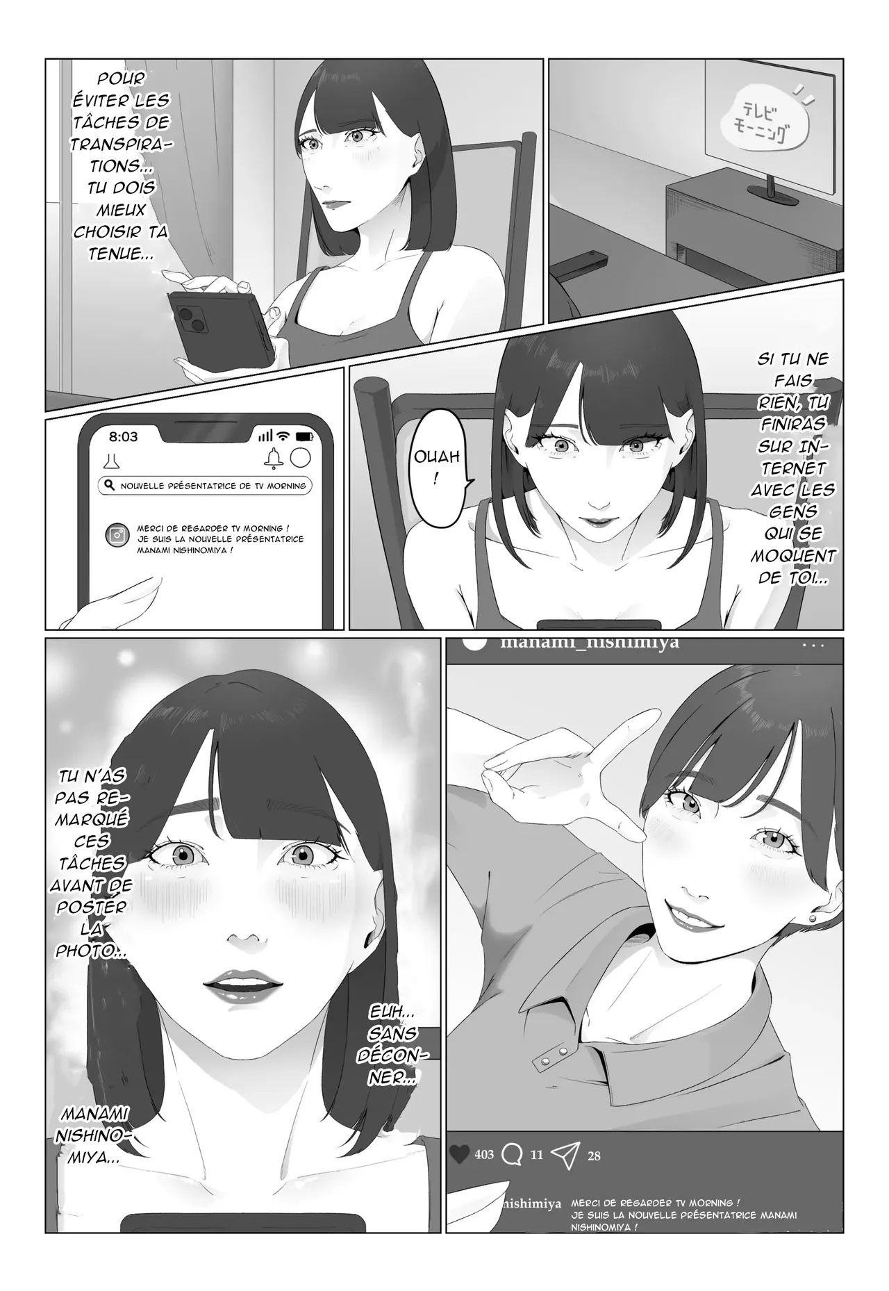 [Natsume Ume] 新人女子アナ汁まみれレズ奴隷堕ち_ Une nouvelle présentatrice couverte de sueur devient une esclave lesbienne [French][Akroda] 3eme image