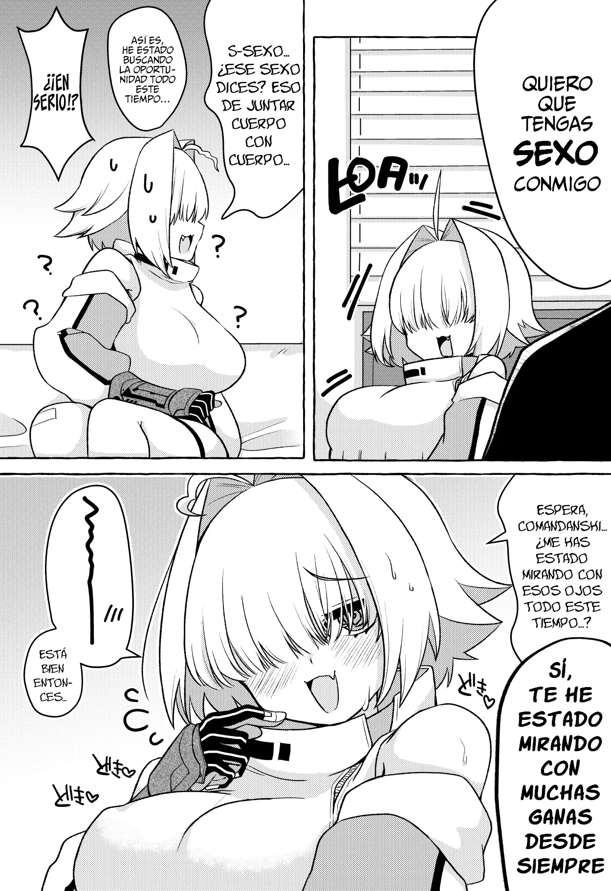 [Asshuku Town (Chiji Komari)] Shikikanshi?? Sonna Me de Watashi o Mitetan desu kana!? (Goddess of Victory: Nikke) [Digital] [Spanish] [Mapache Fansub] изображение № 3