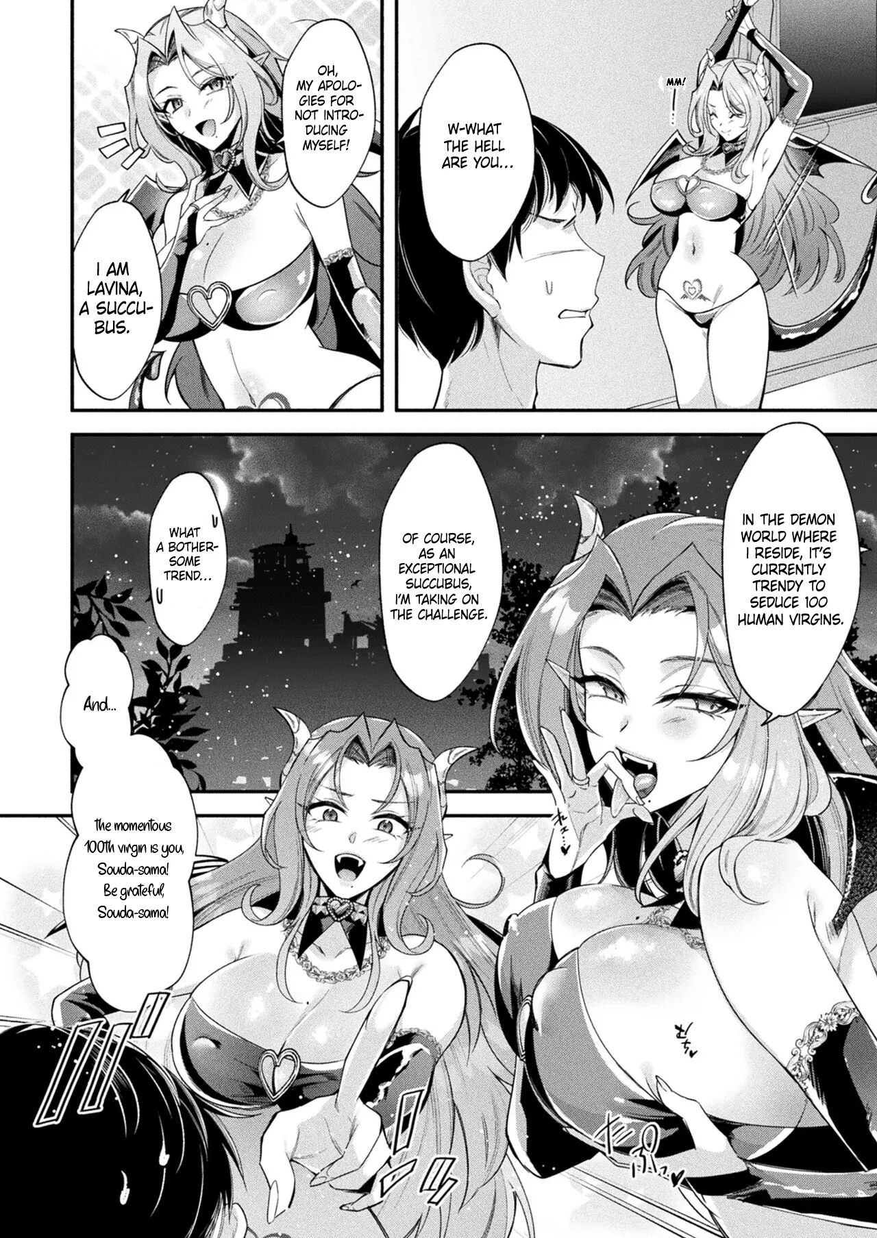 [Sunaba Yū]Kachiki Sakyubasu no Yuuwaku ~Chaamu Bicchi~ | The Temptation of a Feisty Succubus ~Charm Bitch~ [English] [RestScans] [Digital] numero di immagine  2