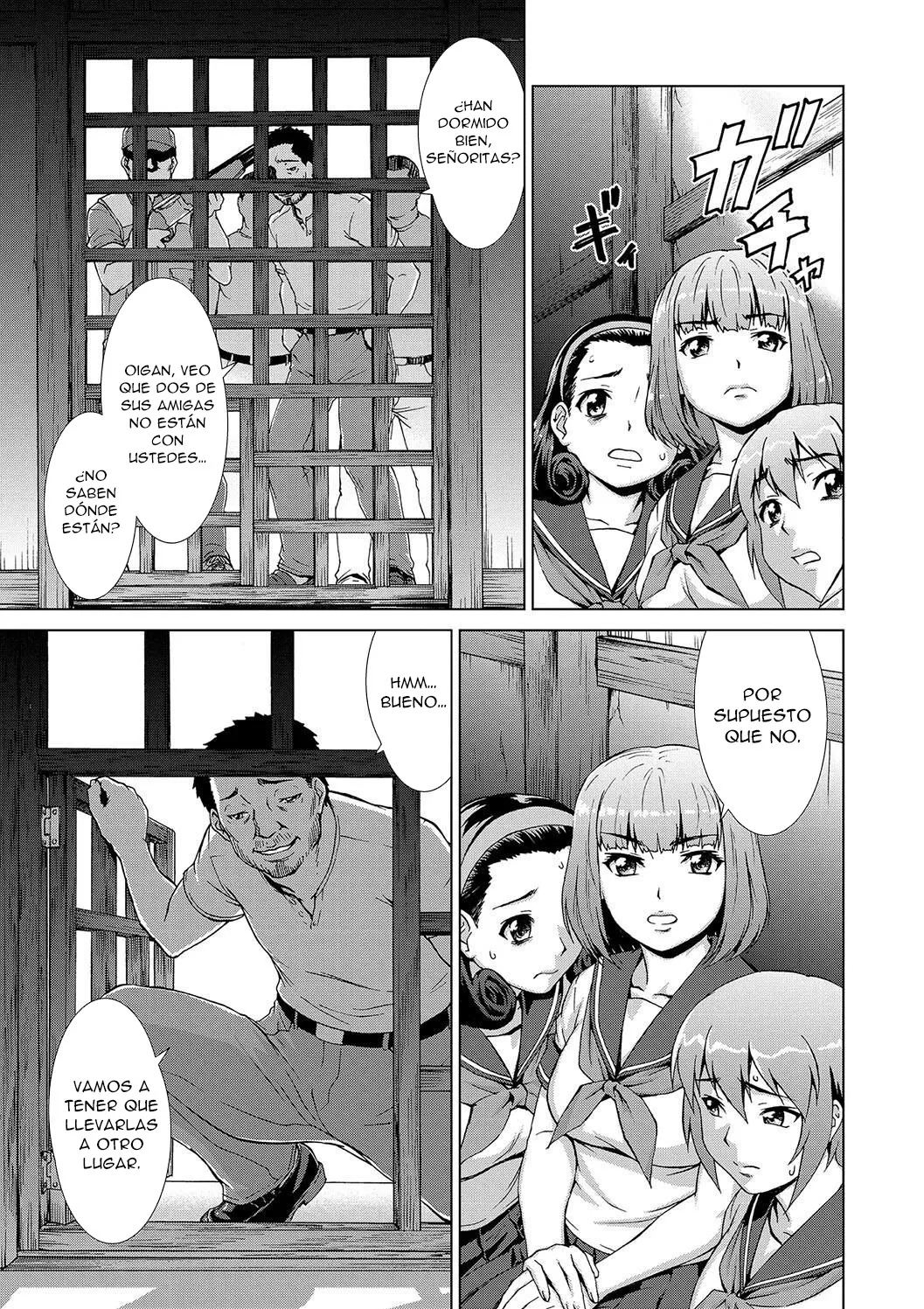 [Shinogi A-suke] [Shinogi A-suke] Ryoshuu no Mura Ch. 1-2｜El Prueblo de las Prisioneras Cap. 1-2 (Mesu o Karu Mura Joshikousei Shuudan Ryoujoku Jiken) [Spanish] [New Scan Doujin] 图片编号 56