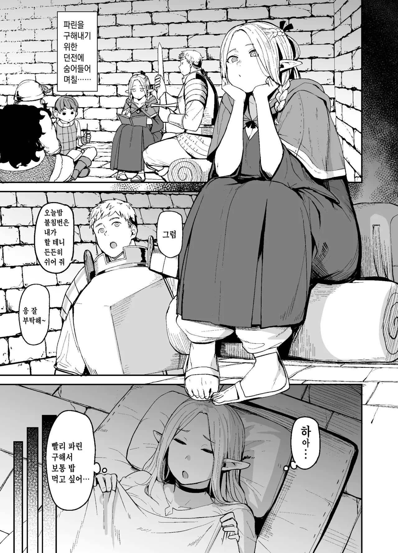 (C106) [North70 (Nanao Yukiji)] Chin Ochi Donkusa Elf (Dungeon Meshi) [Korean] 图片编号 2