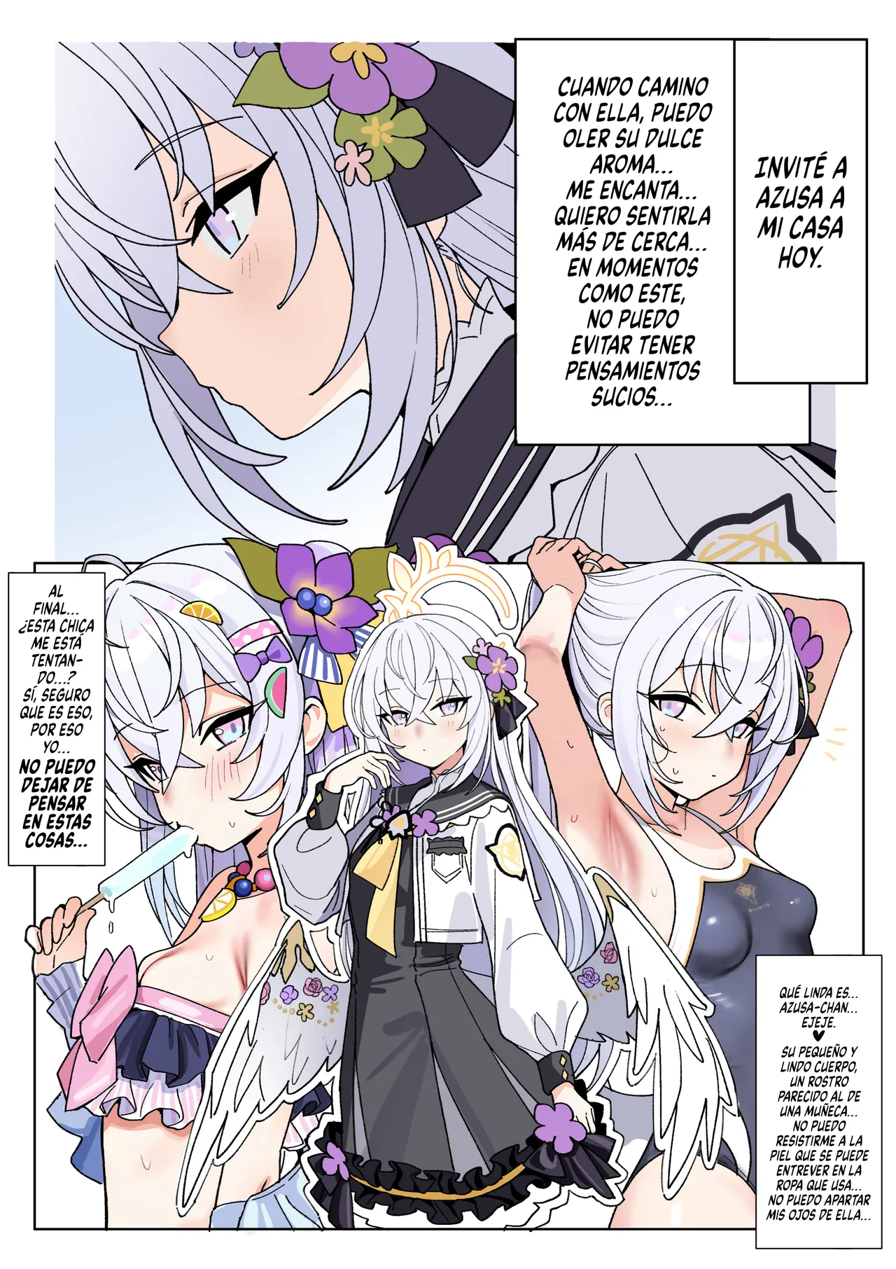 [Kawaii Azusa (Rong Hui)] Hakudaku Tenshi to no, Torokeru You na Joukou (Blue Archive) [Digital] [Spanish] [Rakuen Translations] 이미지 번호 3