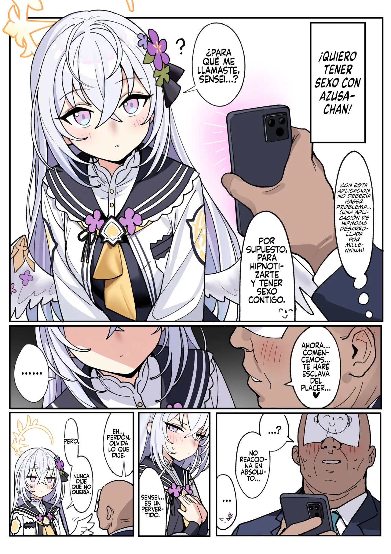 [Kawaii Azusa (Rong Hui)] Hakudaku Tenshi to no, Torokeru You na Joukou (Blue Archive) [Digital] [Spanish] [Rakuen Translations] 이미지 번호 4