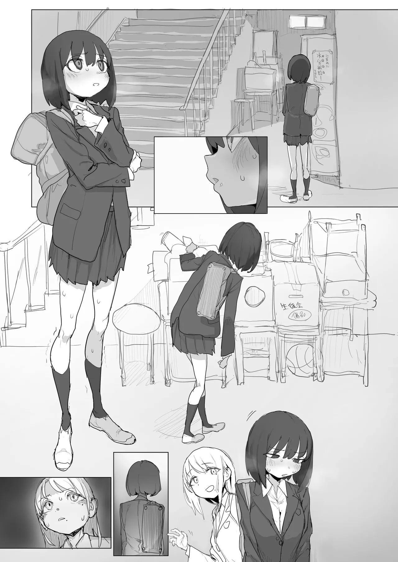 [あっくす] 友達の青春を摂取しながら階段わきで無様な露出オナの練習 18eme image