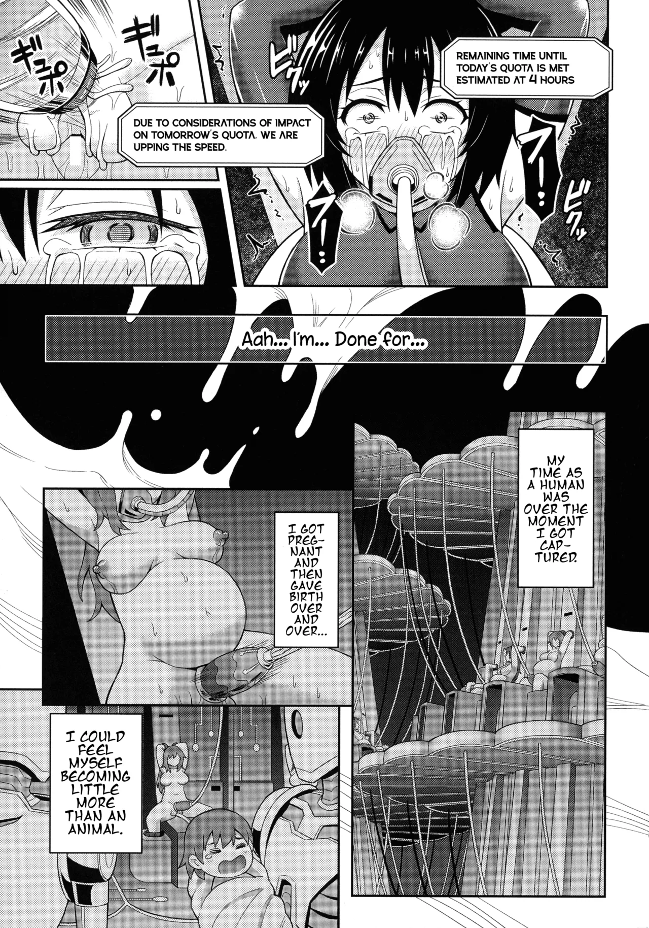 [Hitsumabushi] Chingularity ~Futanari Sakusei Shussan Koujou~ | Chingulariy ~Futanari Semen Milking and Birthing Factory~ (2D Comic Magazine Futanari Ningen Bokujou Sakusei & Naedoko Heroine Tairyou Nyuuka! Vol. 2) [Digital] [English] (Pangean) image number 19