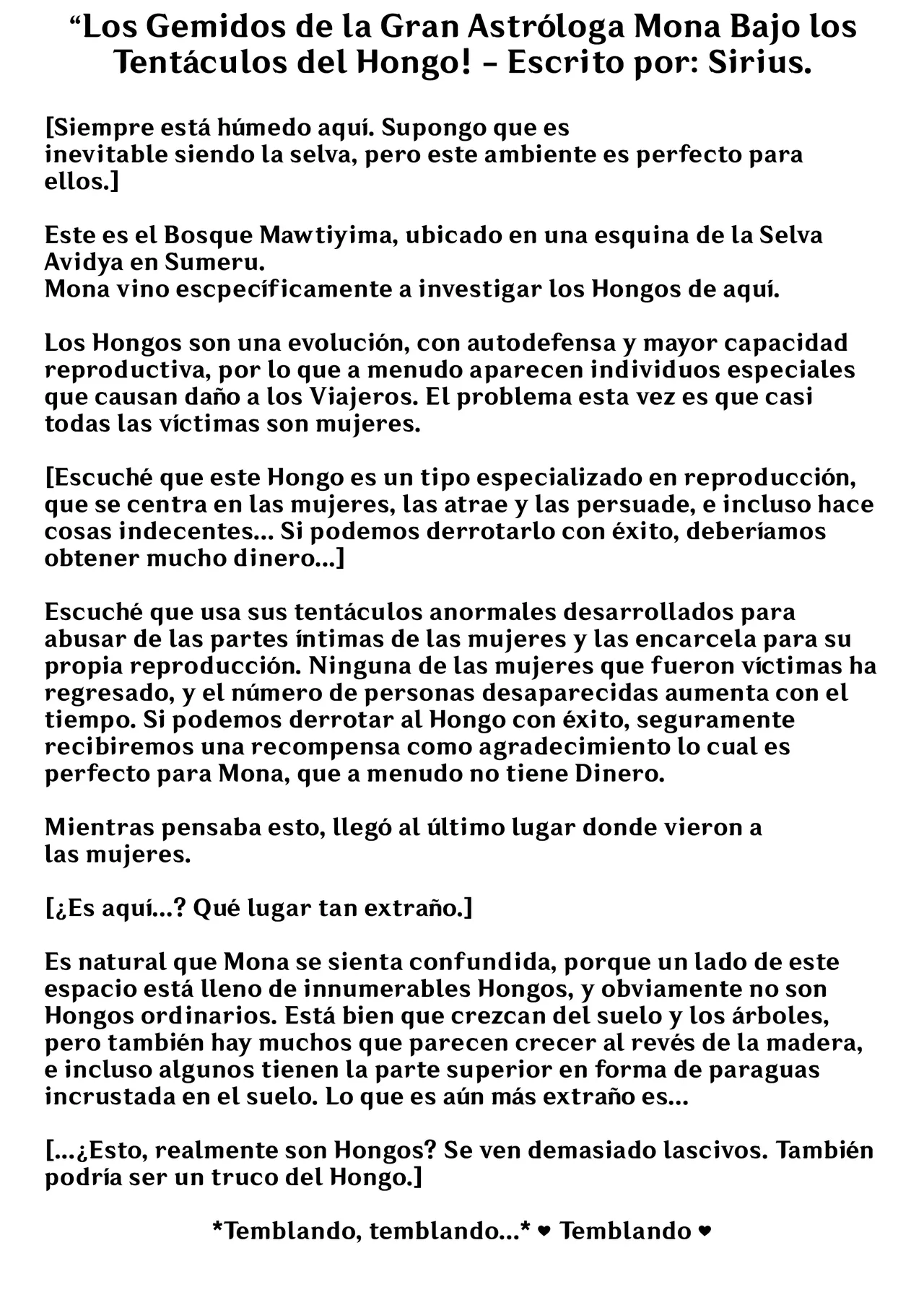 [Stapspats (Hisui)] Idainaru Senseijutsushi no Watashi ga Kinokon Gotoki ni Makeru Hazu ga Arimasen. | No hay forma que yo, la gran Astróloga, pueda ser derrotada por un Hongo. (Genshin Impact) [Spanish] [Digital] Bildnummer 21