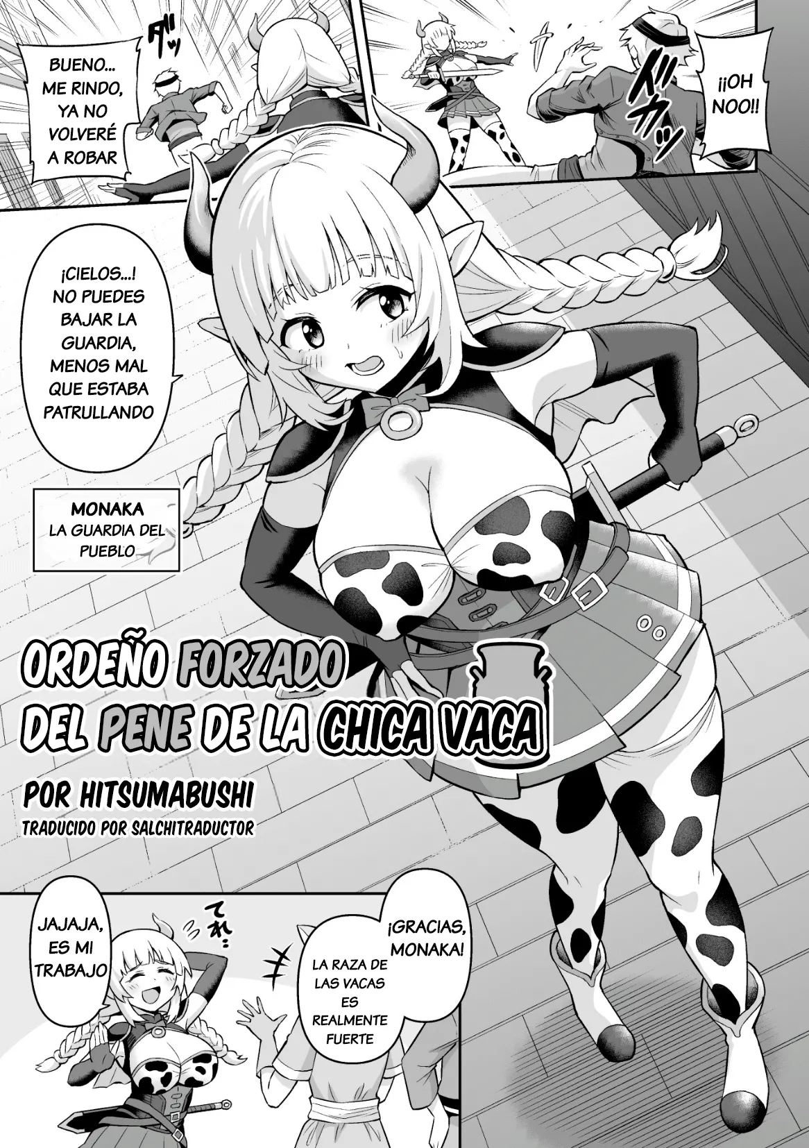 [Hitsumabushi] Ushi Musume no Kyousei Oschinpo Miruku | Ordeño Forzado del Pene de la Chica Vaca (2D Comic Magazine Futanari Kabe Sao Kabe Shiri Futanari Heroine Sakusei Iki Jigoku! Vol. 1) [Spanish] [Salchitraductor] [Decensored] [Digital] numero di immagine  1