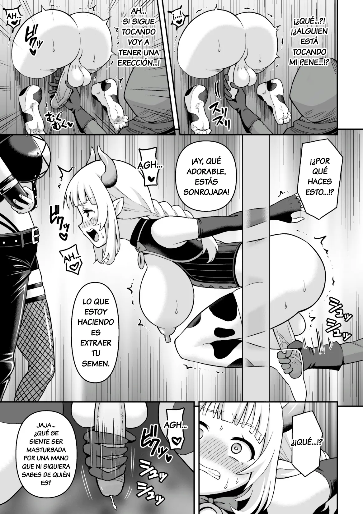 [Hitsumabushi] Ushi Musume no Kyousei Oschinpo Miruku | Ordeño Forzado del Pene de la Chica Vaca (2D Comic Magazine Futanari Kabe Sao Kabe Shiri Futanari Heroine Sakusei Iki Jigoku! Vol. 1) [Spanish] [Salchitraductor] [Decensored] [Digital] numero di immagine  7