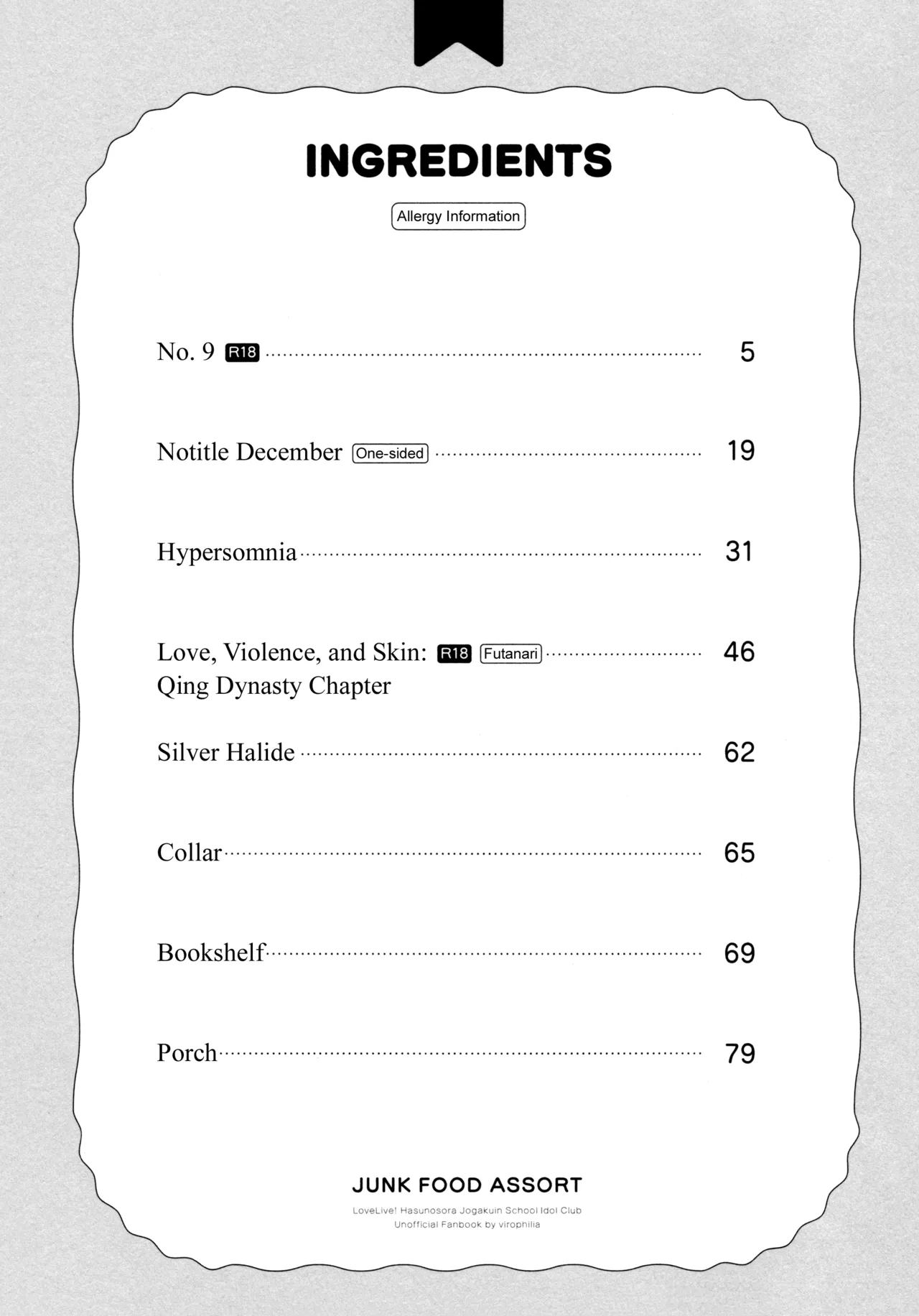 (C106) [virophilia (Orihi Chihiro)] Junk Food Assort (Love Live! Hasunosora Jogakuin School Idol Club) [English] numero di immagine  2