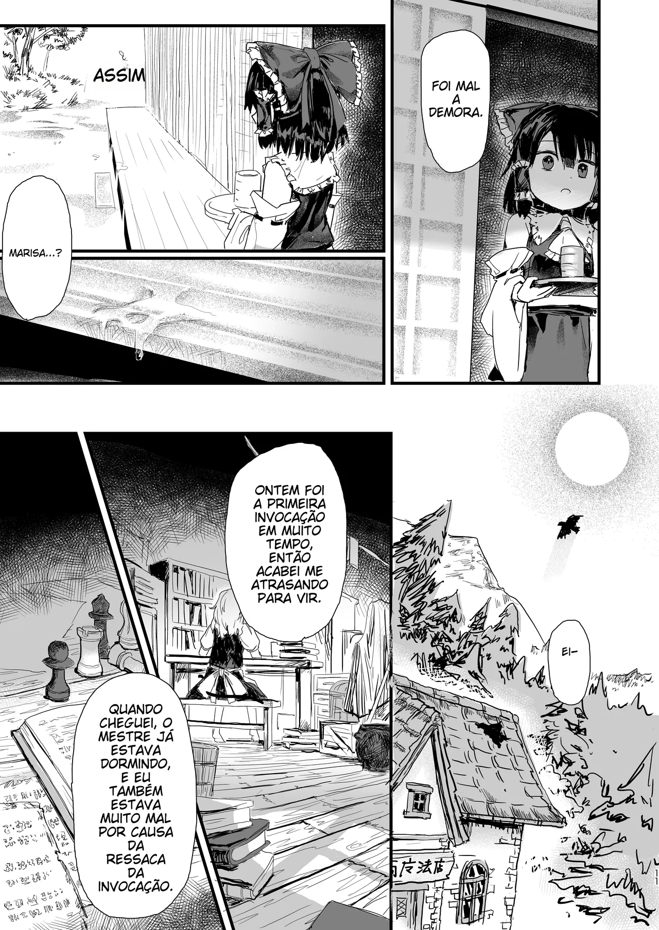 [Hakonnbu Kitamaebune (Hakonnbu)] Marisa ga Boushi ni Taberarete (Touhou Project) [Digital] [Portuguese-BR] (TR-241) 图片编号 12