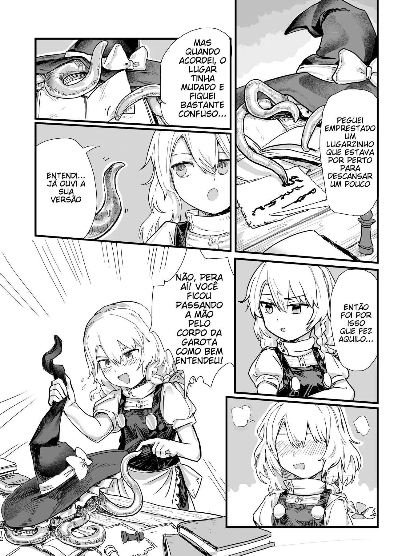 [Hakonnbu Kitamaebune (Hakonnbu)] Marisa ga Boushi ni Taberarete (Touhou Project) [Digital] [Portuguese-BR] (TR-241) 图片编号 13