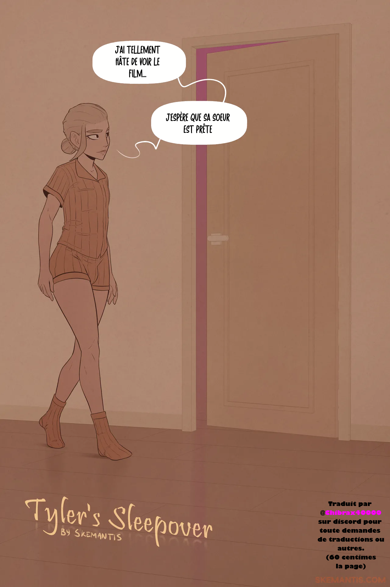 [Skemantis] Tyler at sleepover part.1 (French translation) première image