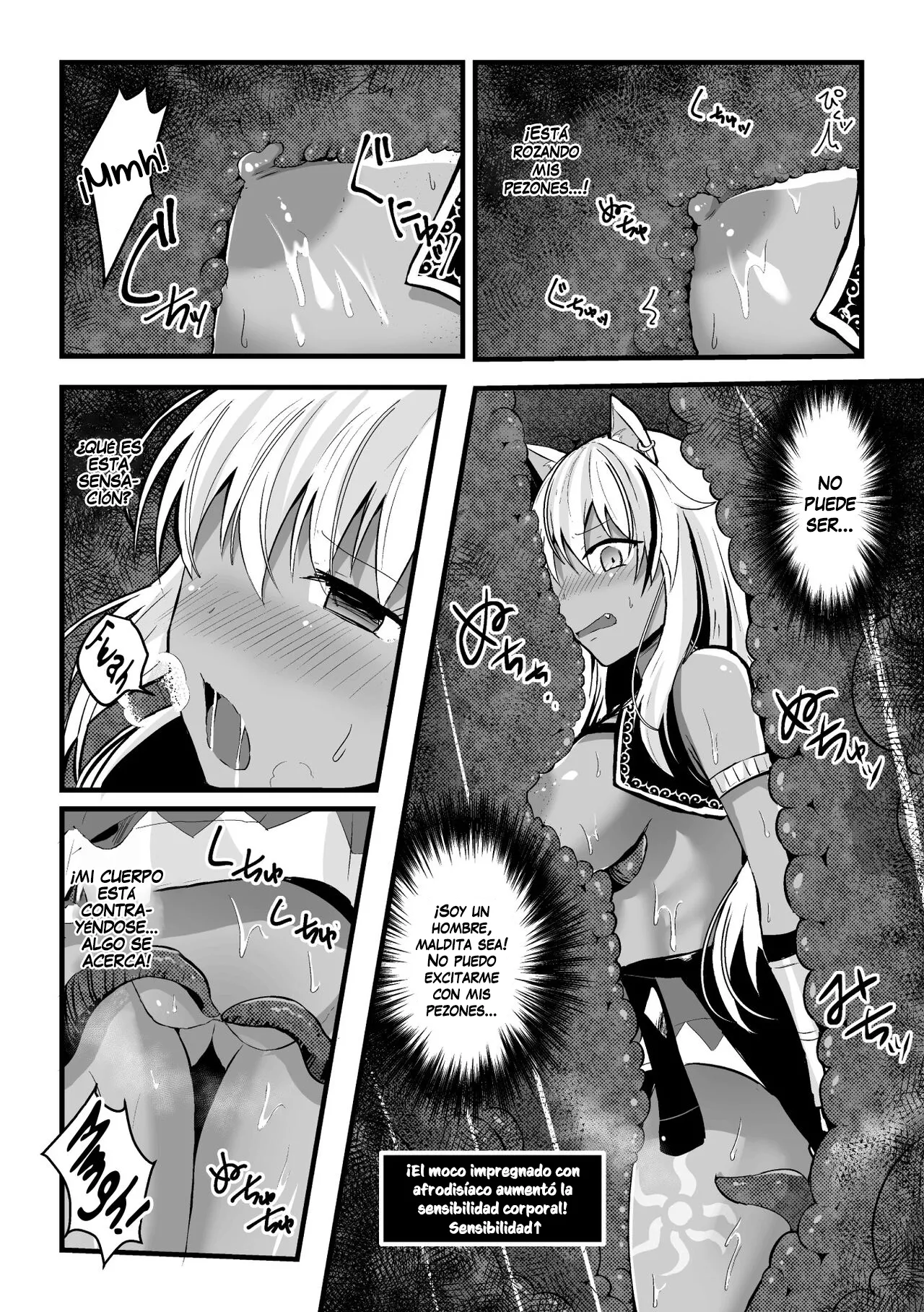 [Bangetsu Setsuka] Woof! Woof! Fall! - The Bitch-Transformation Dungeon Trap [Spanish] [TF Scans] Bildnummer 4