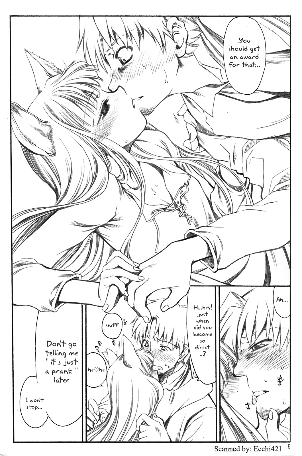 (C72) [Emode (Sanada Rin)] Shiawase o Ushinau Naraba Kinyoku Nado Gu no Kocchou (Spice and Wolf) [English] numero di immagine  4