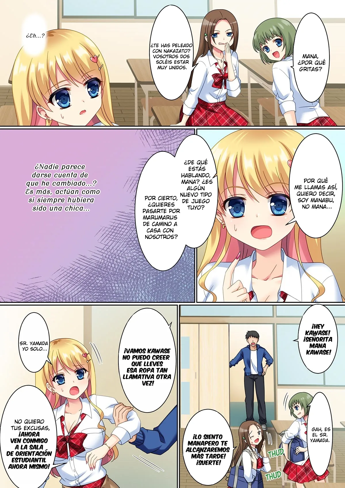 [TSF no F (Kagura Kurumi)] CosChan! Cosplay Gal ni Kaerareta Boku | Cos-change! [Spanish] [TF Scans] image number 6