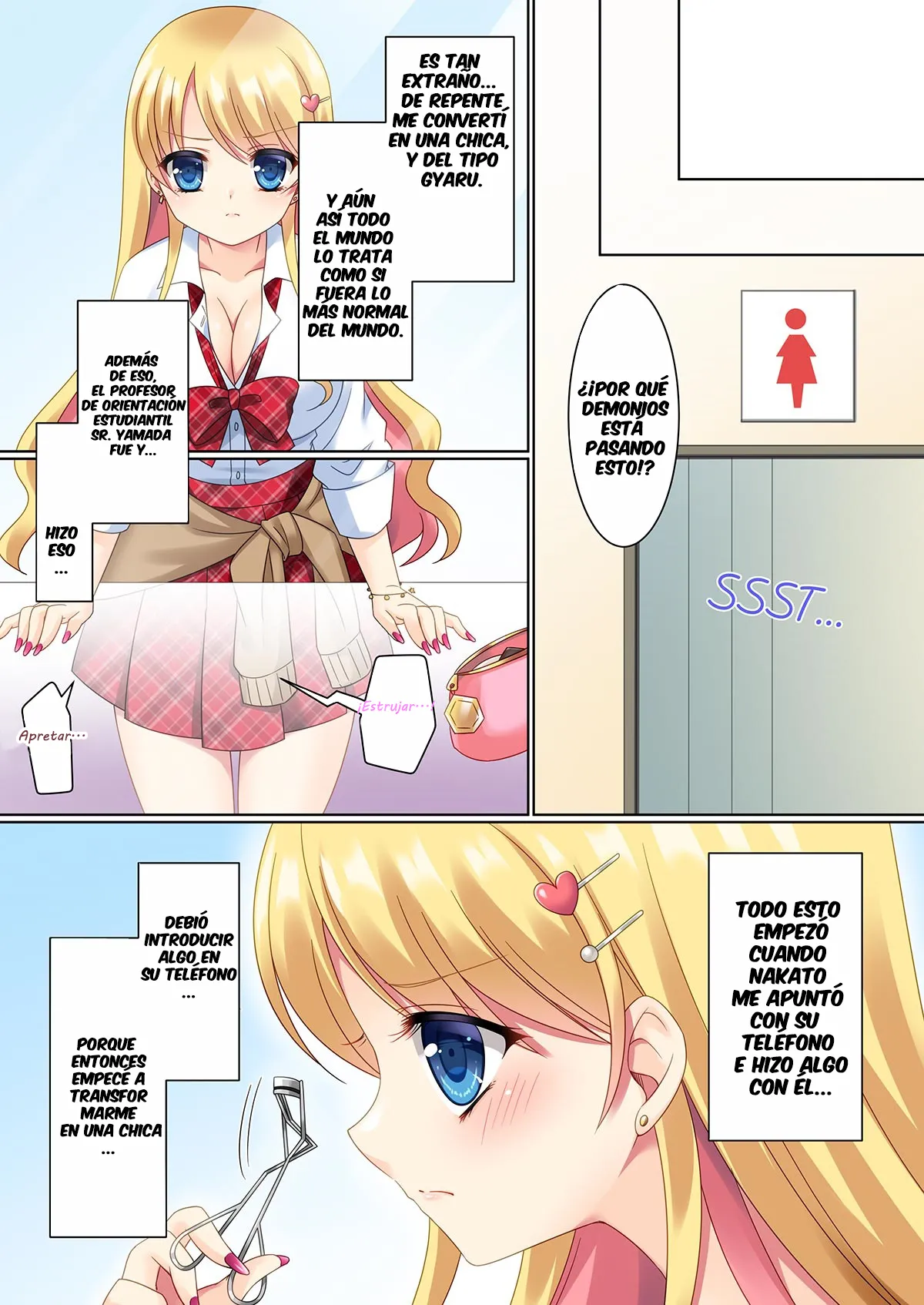 [TSF no F (Kagura Kurumi)] CosChan! Cosplay Gal ni Kaerareta Boku | Cos-change! [Spanish] [TF Scans] image number 15