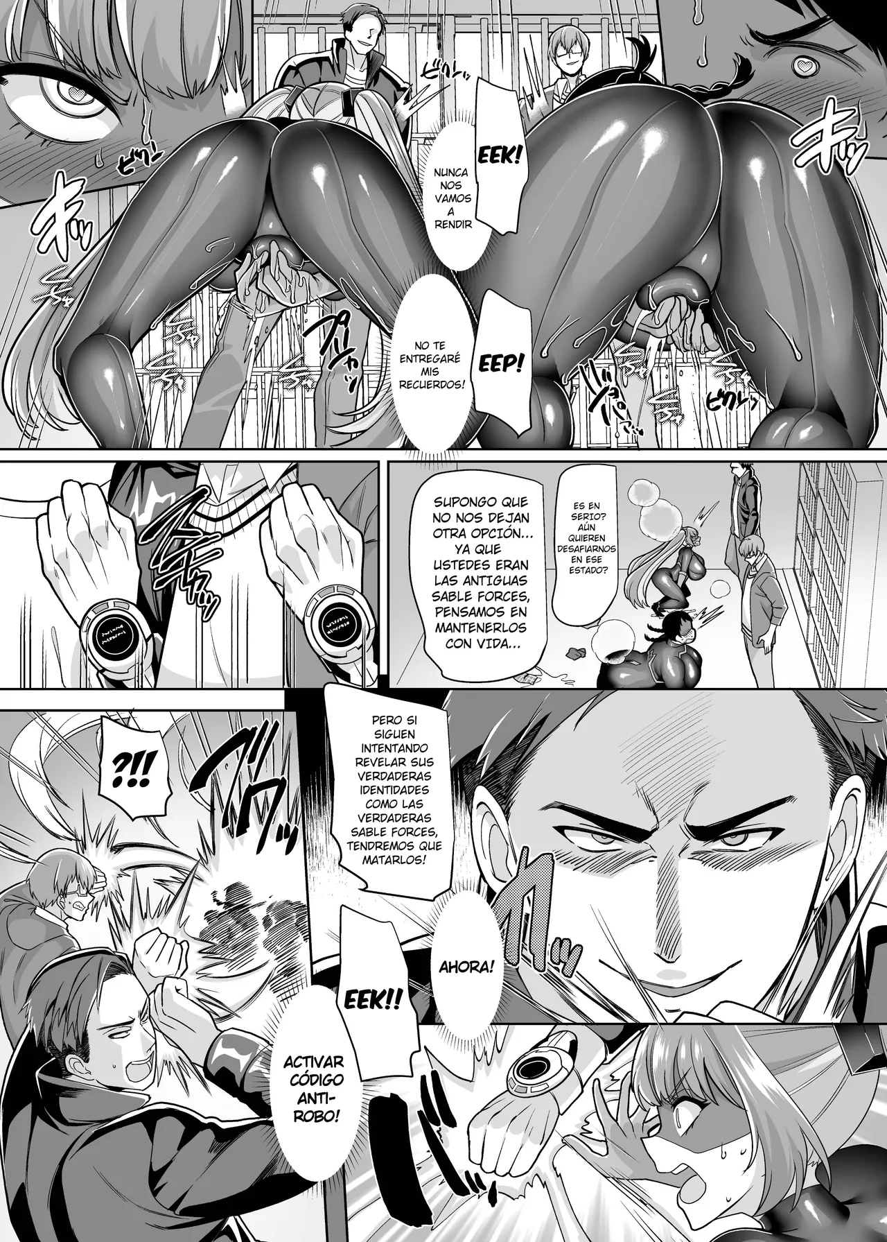 [Amuai Okashi Seisakusho (Kouji, Kikkomuhito)] Hero ♂ ⇔ Hentai Zako Sentouin ♀ [Spanish] [TF Scans] imagen número 28