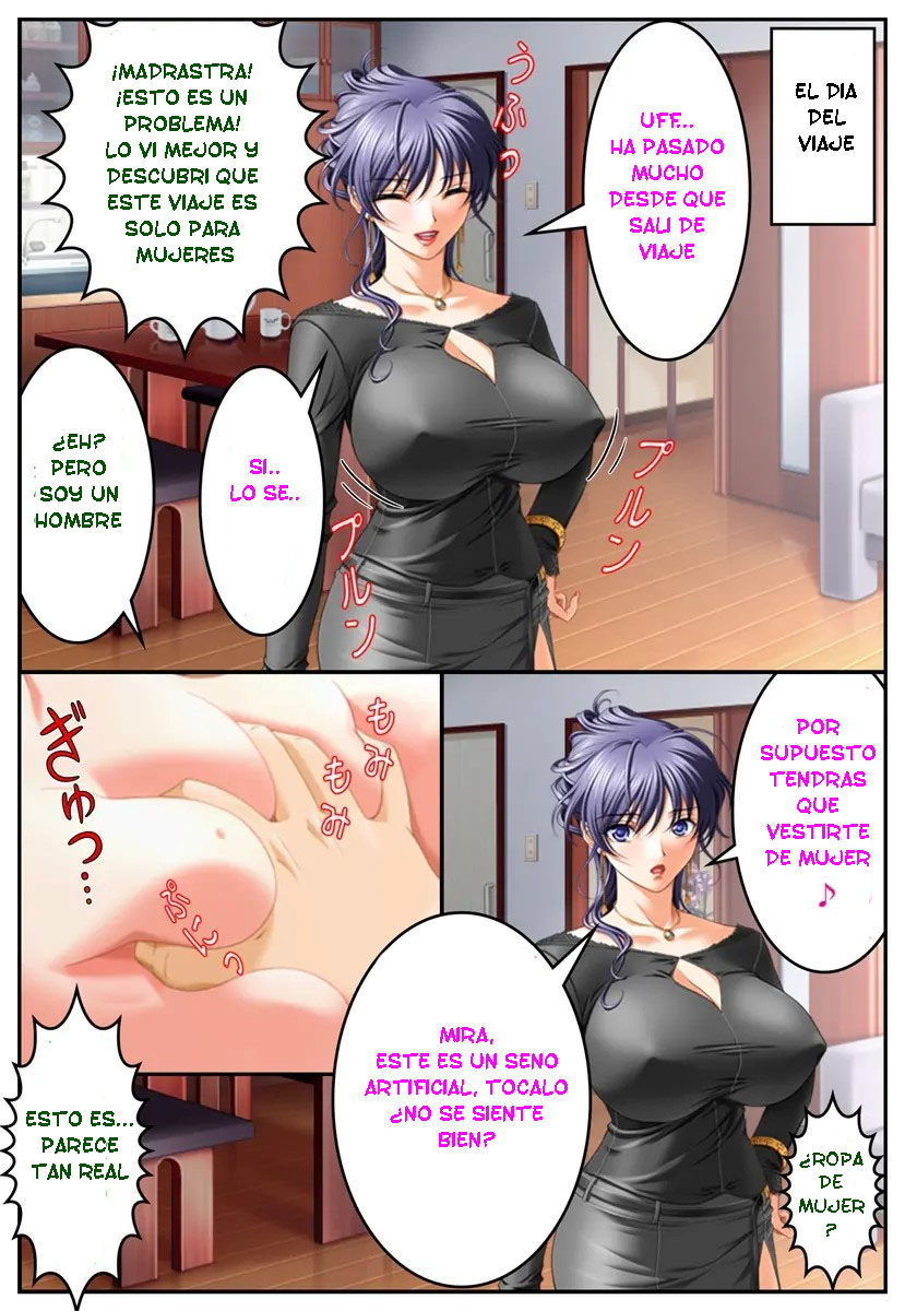 [Hengen Monogatari] Oshioki Nyotaika Onsen ~Kinshin Soukan de Otokonoko Ryokou!?~ [Spanish] [TF SCANS] image number 12