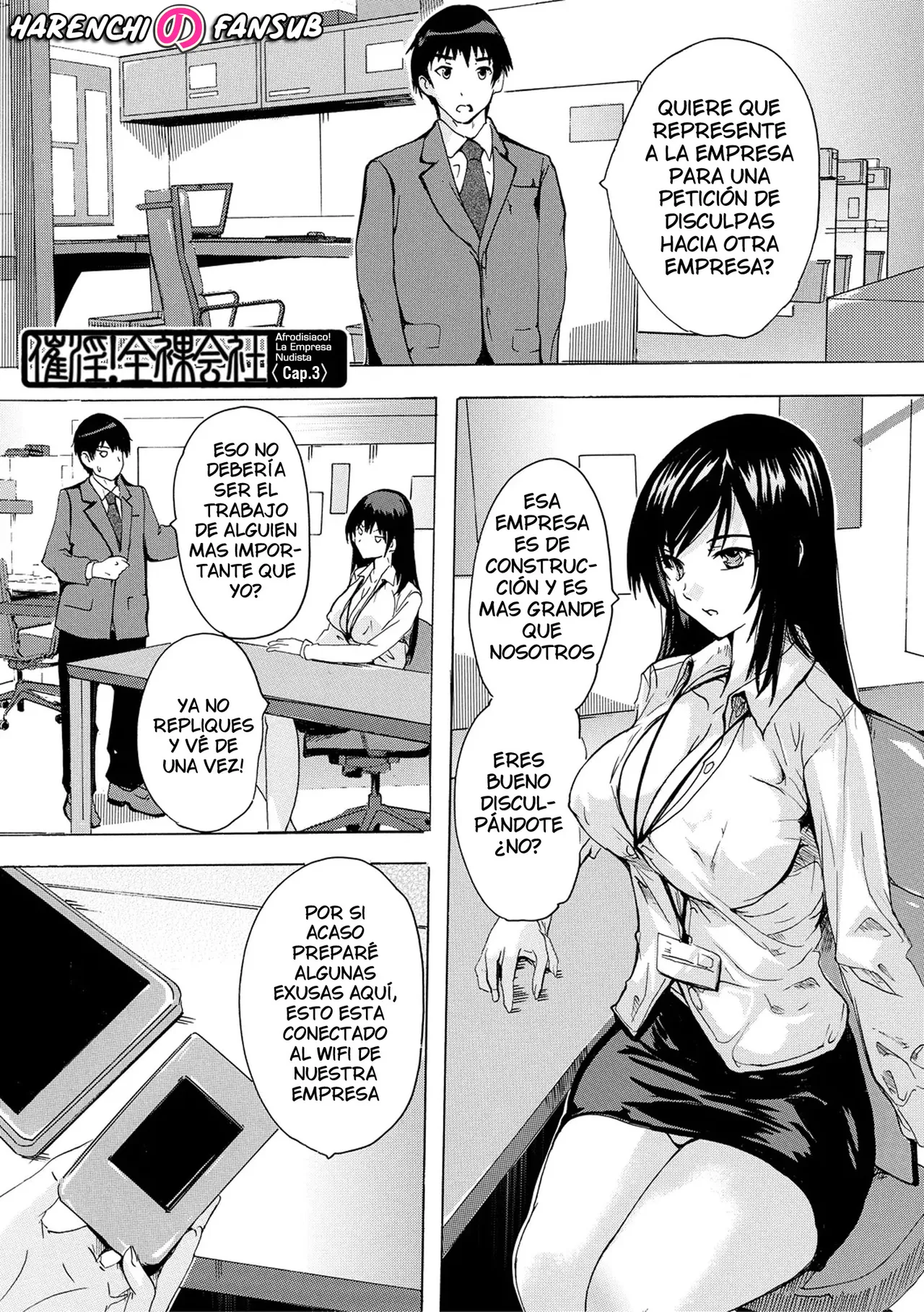 [Natsuka Q-ya] Saiin! Zenra Kaisha (Chap. 3) | Afrodisiaco! La Empresa Nudista (Cap. 3) [Spanish] [Digital] [Harenchi no Fansub] image number 1