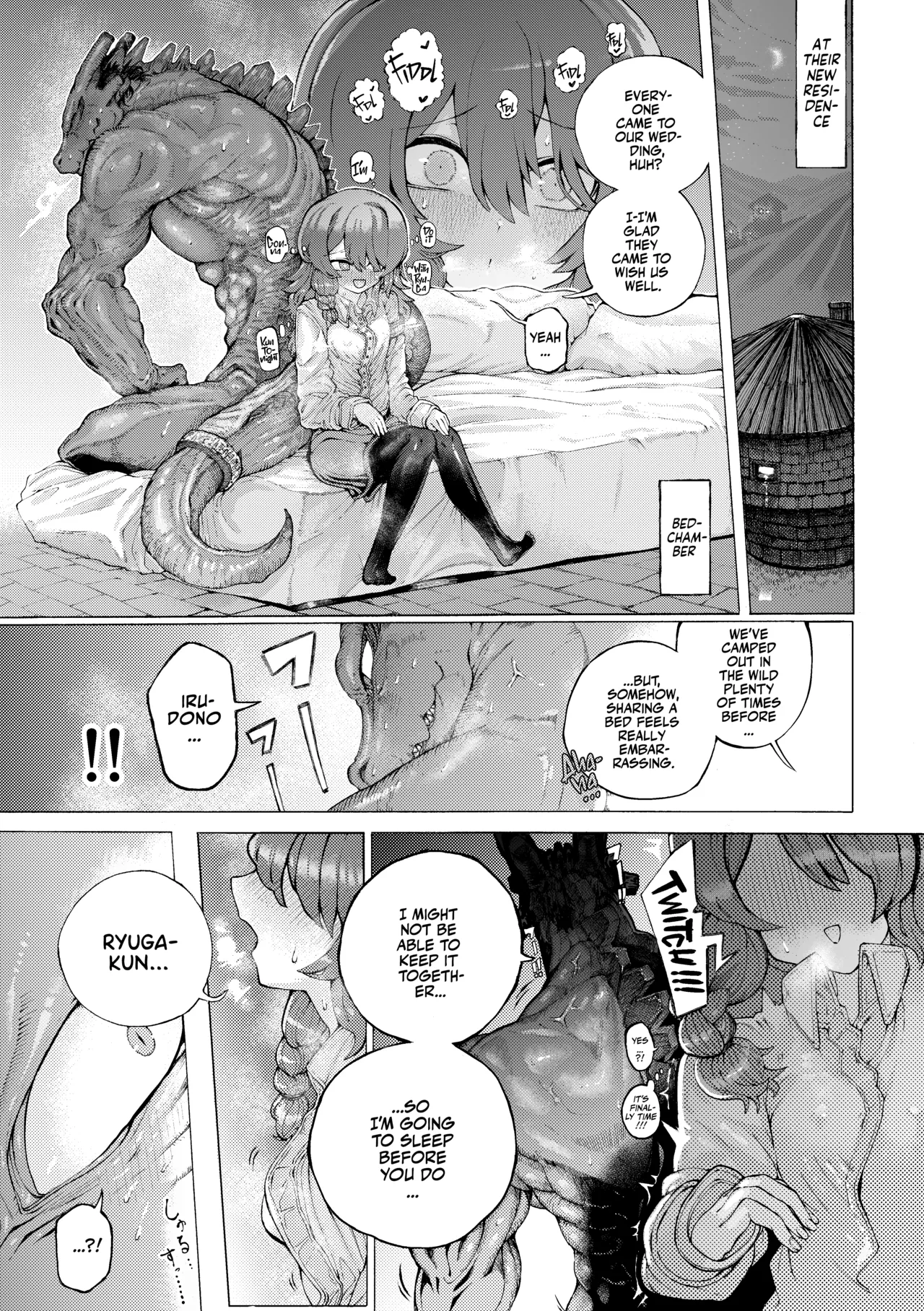 [Jingai Kaki Saurus18 (Saurus18)] Party Member no Ryuujinzoku kara Haramase Kyuukon Sareta kedo Manzara demo Nai | The Party's Dragon Courted Me for The Sake of Marriage and Baby Making [English] [Team Rabu2] 11eme image