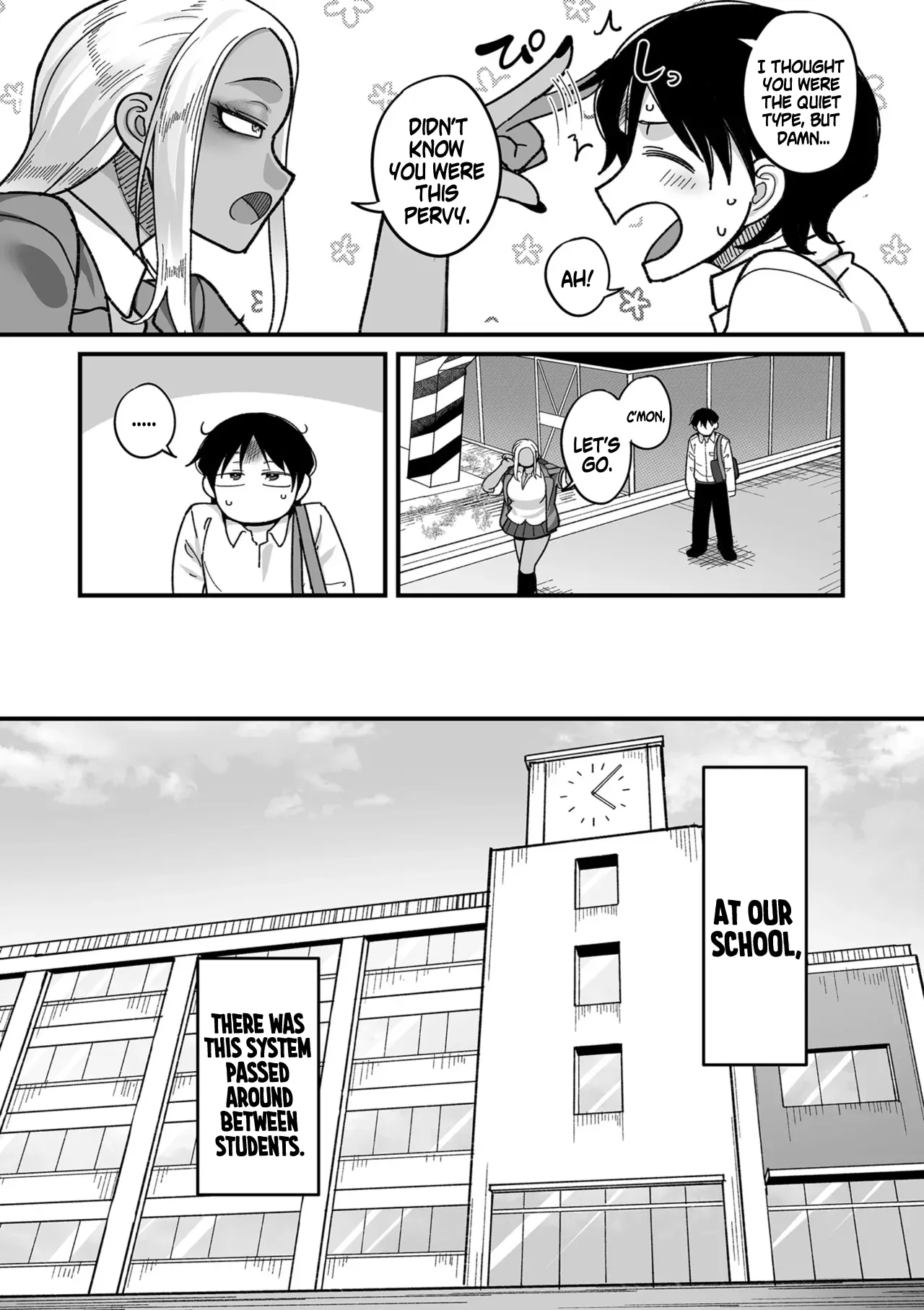 [Yamamoto Zenzen] School Prostitution Journal (Comix) - Chapter 1: Kuro Gyaru Delinquent Okigawa (COMIC Kuriberon DUMA 2025-09 Vol.76) [English] [SS22] image number 4