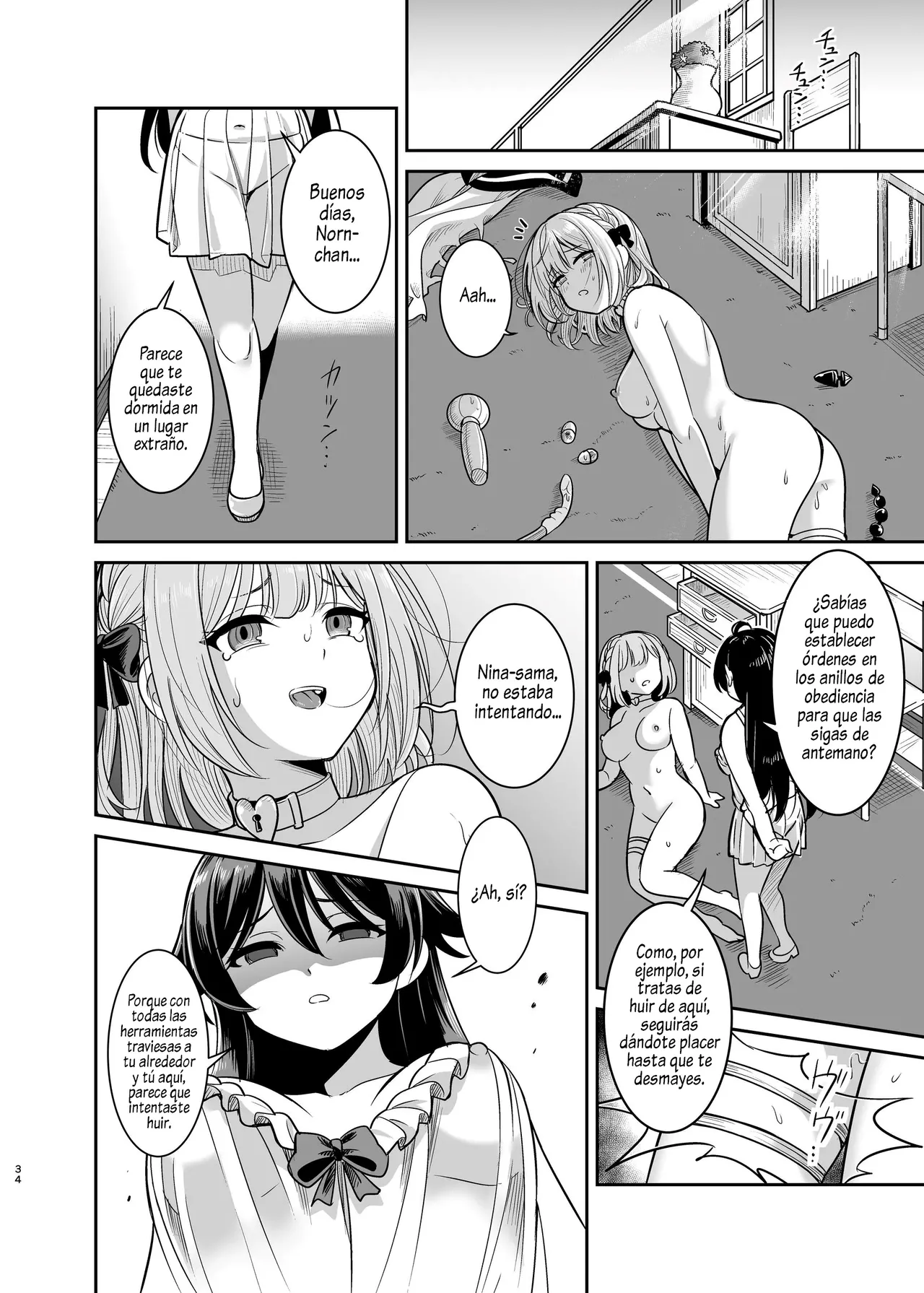[Seika Kairaku Shoten (Takeshisu)] Yandere Ojou-sama no Seidorei Kyouiku ~Meimon Kizoku no Ojou-sama ga Kaitorareta Saki wa Osananajimi no Ie deshita~ [Spanish] [Roronoa Zoro] image number 33