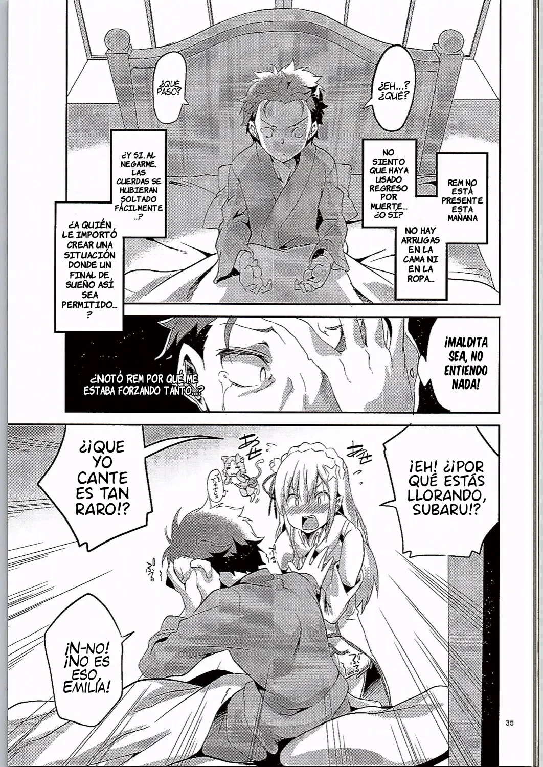 (C90) [Circle-FIORE (Ekakibit)] Rem wa Iya na Ko ni Natte Shimaimasu.... | Rem se convertirá en una mala chica... (Re:Zero Kara Hajimeru Isekai Seikatsu) [Spanish] 이미지 번호 34