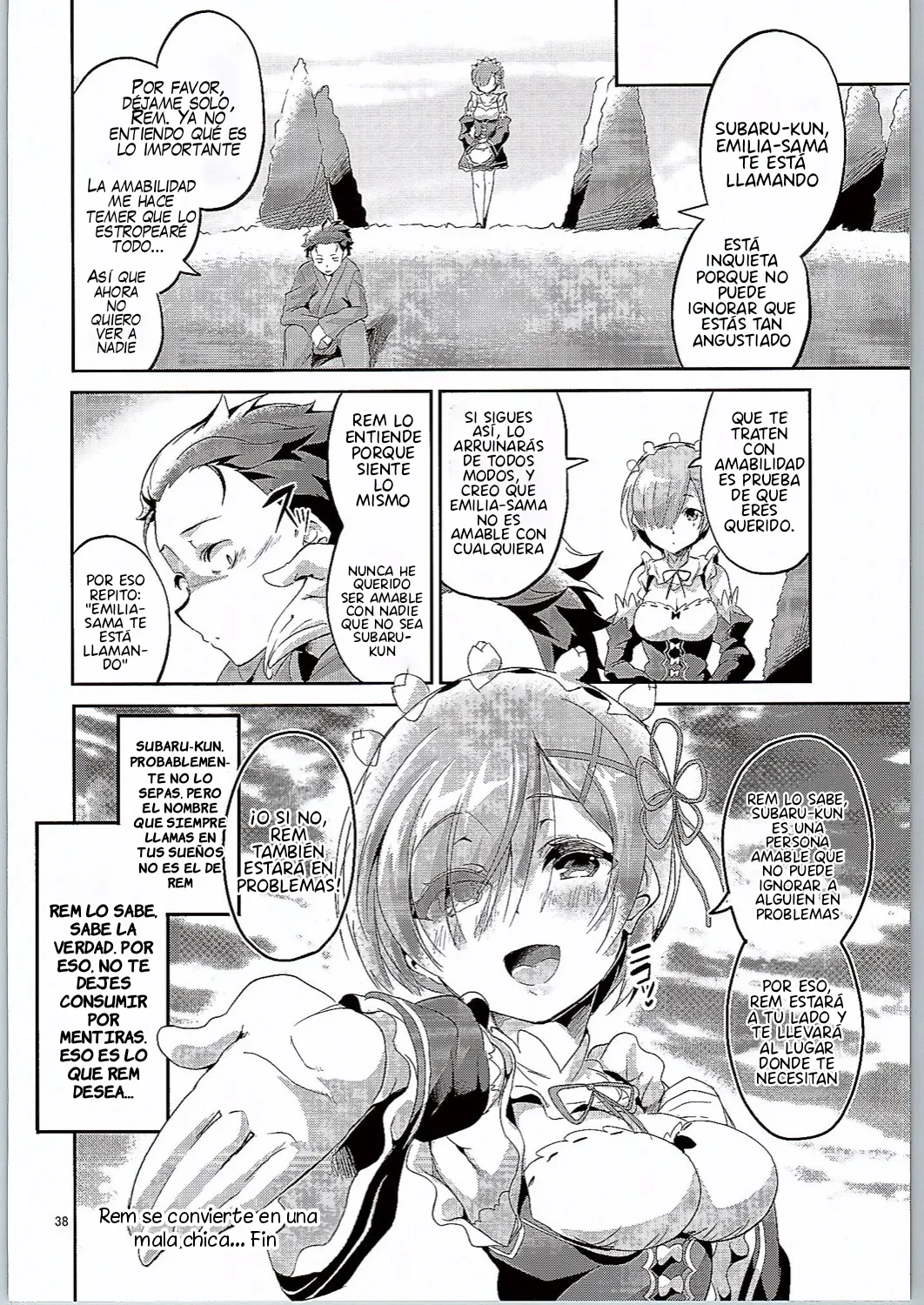 (C90) [Circle-FIORE (Ekakibit)] Rem wa Iya na Ko ni Natte Shimaimasu.... | Rem se convertirá en una mala chica... (Re:Zero Kara Hajimeru Isekai Seikatsu) [Spanish] 이미지 번호 37