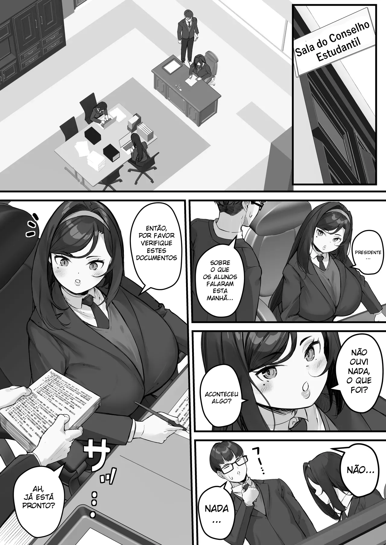 [Baku-π-dou (Kuchi VE)] Dosukebe Seito Kaichou Do-Hentai na Seito Kaichou wa Youmuin no Nikubenki [Portuguese-BR] изображение № 6