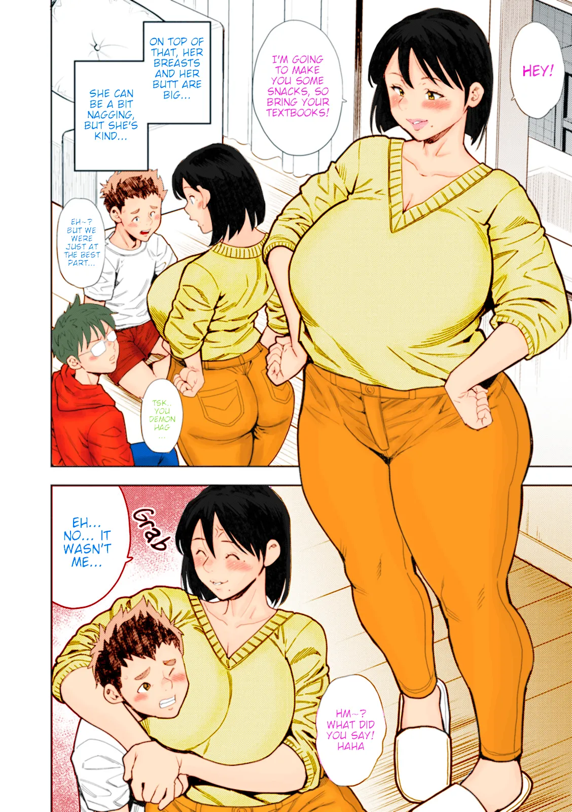 [Zaki Zaraki] Shinyuu no Haha wa Boku no Iinari My Friends Mother Will Do As I Say Part 1 (Mesugao) [English] [Roart] [Colorized] 图片编号 2