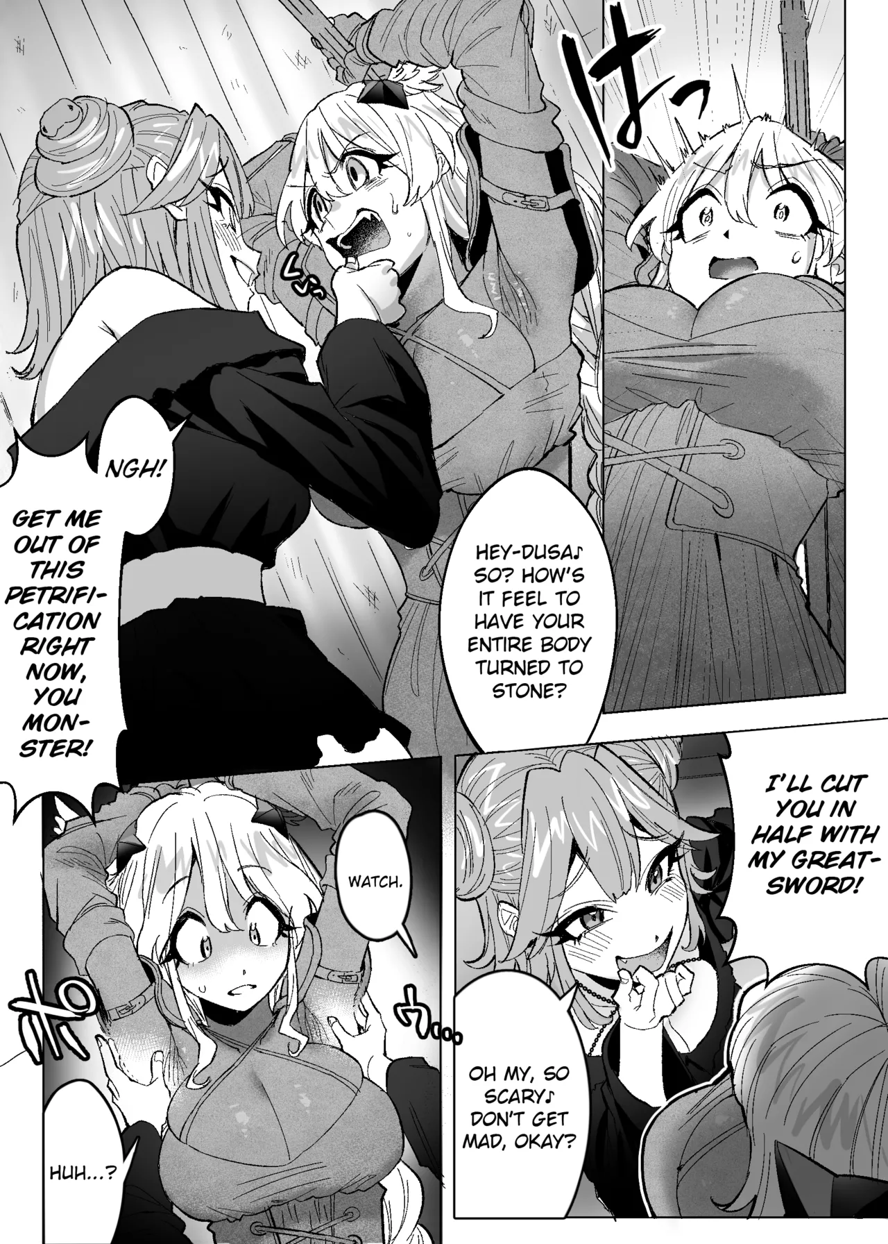 [Muriyari egao (Sasa)] Medusa Kusuguri Haishin ~3-nin no Boukensha-chan, Shinuhodo Kusugutte Mita!~ | Medusa's Tickling Live Stream ~Three Adventurers Tickled to Death~ [English] image number 5