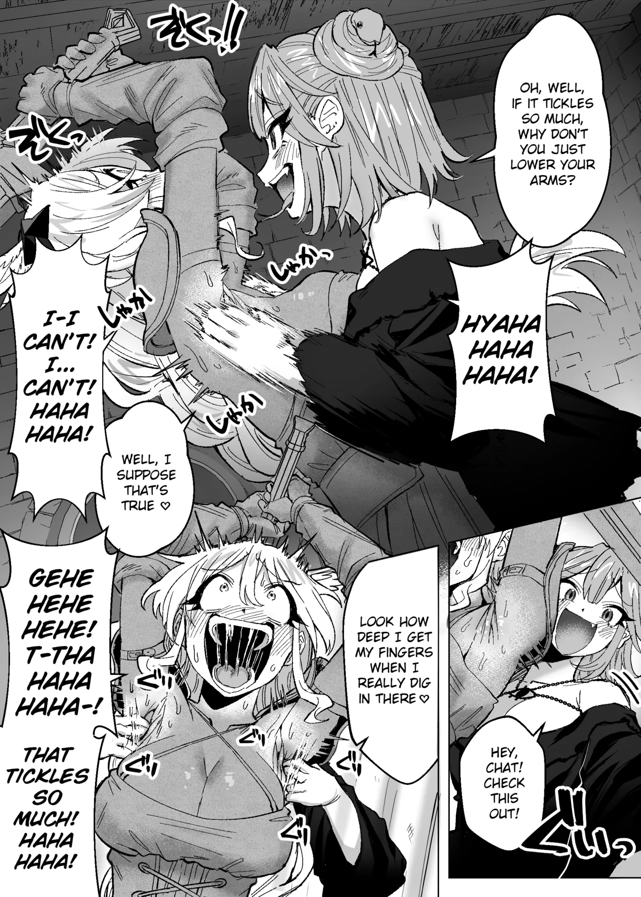 [Muriyari egao (Sasa)] Medusa Kusuguri Haishin ~3-nin no Boukensha-chan, Shinuhodo Kusugutte Mita!~ | Medusa's Tickling Live Stream ~Three Adventurers Tickled to Death~ [English] image number 8