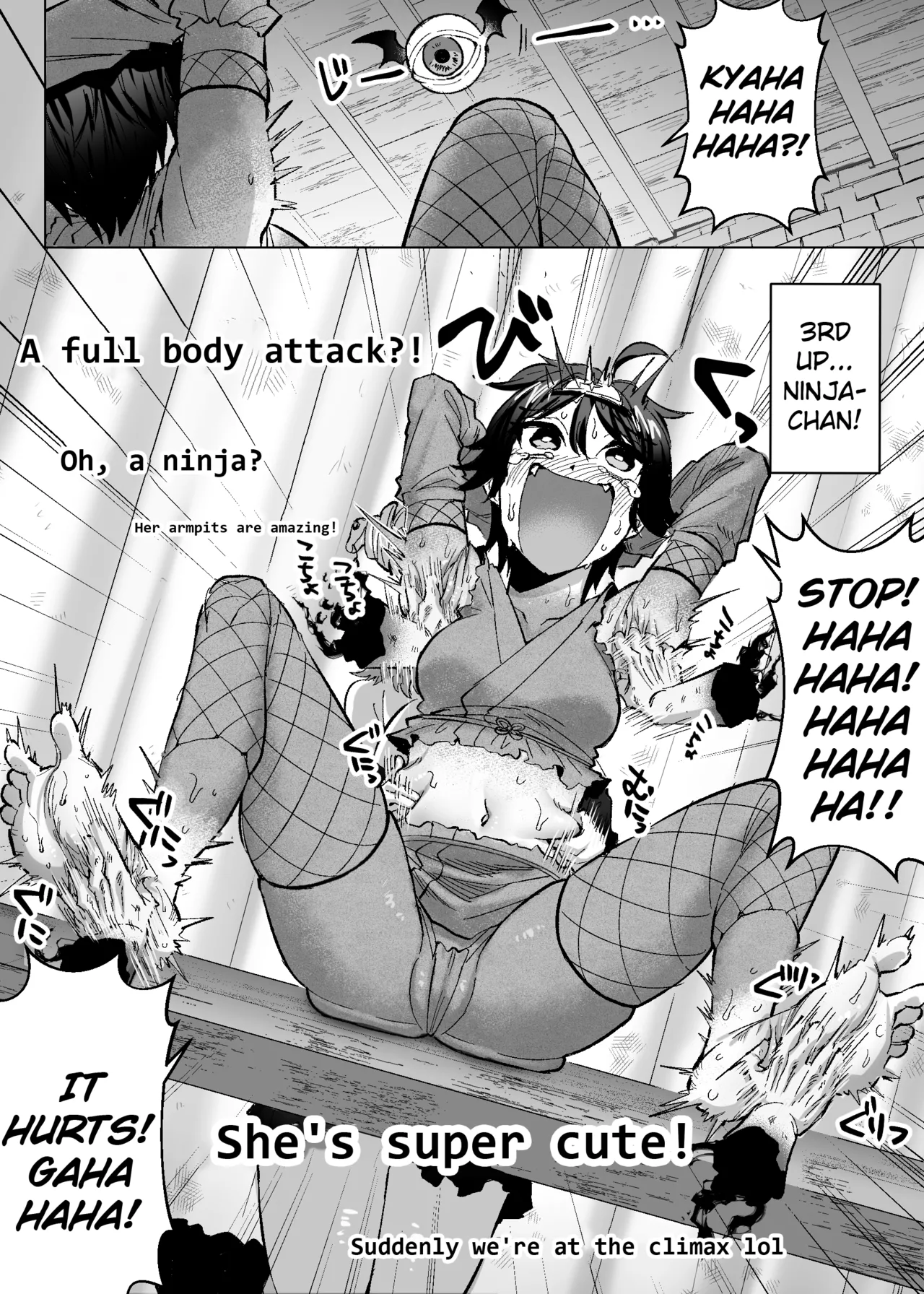 [Muriyari egao (Sasa)] Medusa Kusuguri Haishin ~3-nin no Boukensha-chan, Shinuhodo Kusugutte Mita!~ | Medusa's Tickling Live Stream ~Three Adventurers Tickled to Death~ [English] image number 19