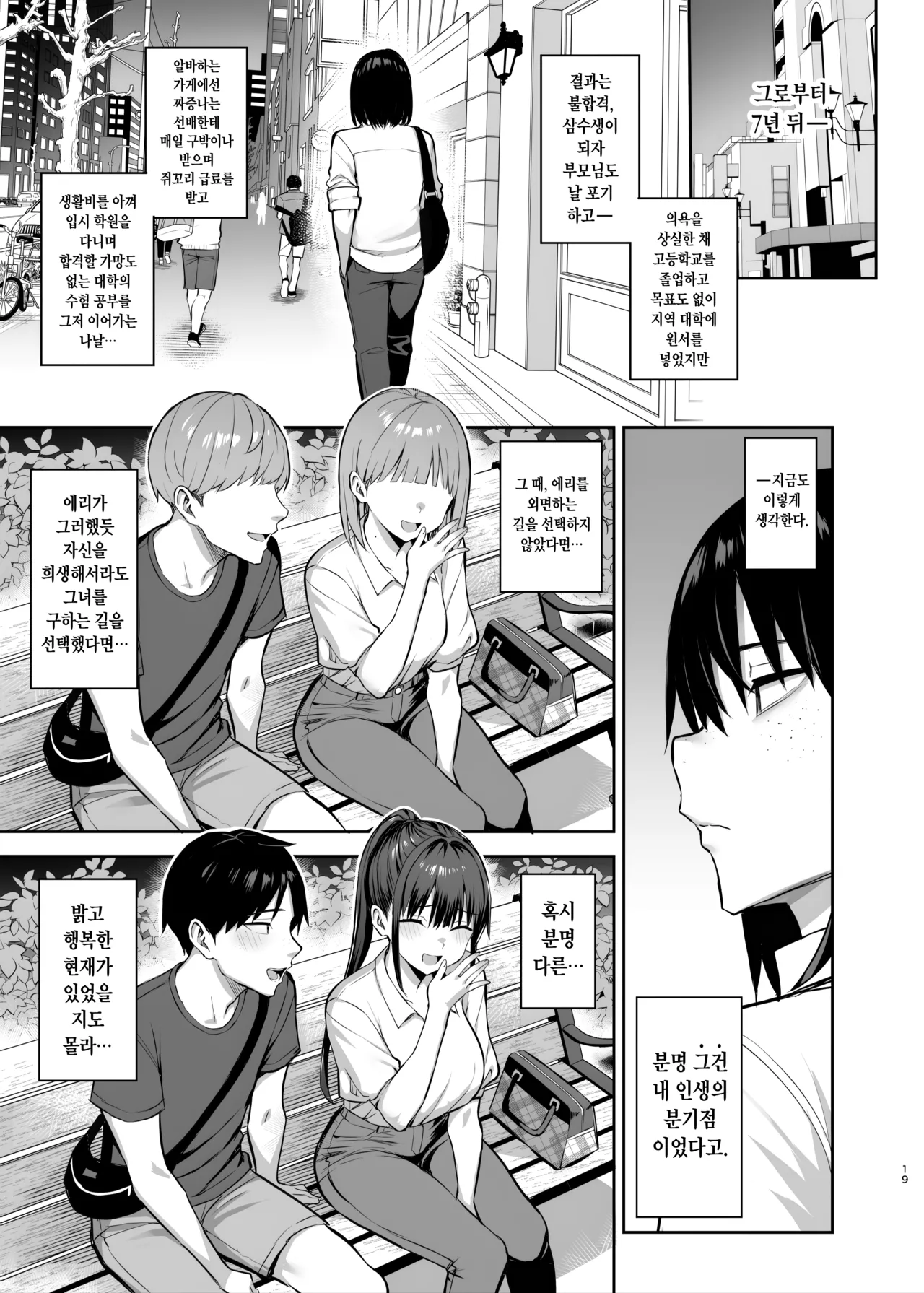 [Ichibocchi (Ichinomiya Yuu)] Zutto Suki datta Kyonyuu Osananajimi ga Furyou-tachi ni Moteasobareta Nanukakan Sonogo | 줄곧 좋아했던 거유 소꿉친구가 양아치들한테 희롱당한 7일간 그 후 [Korean] numero di immagine  20