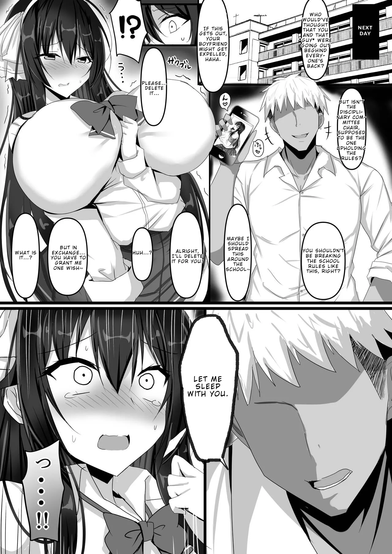 [Happy Lime (Sakura Pochi)] Yarichin Charao ni Yowami o Nigirarete Shimatta Fuuki Iinchou no Hanashi | How the Playboy Blackmailed the Disciplinary Committee President [English] [Digital] image number 10