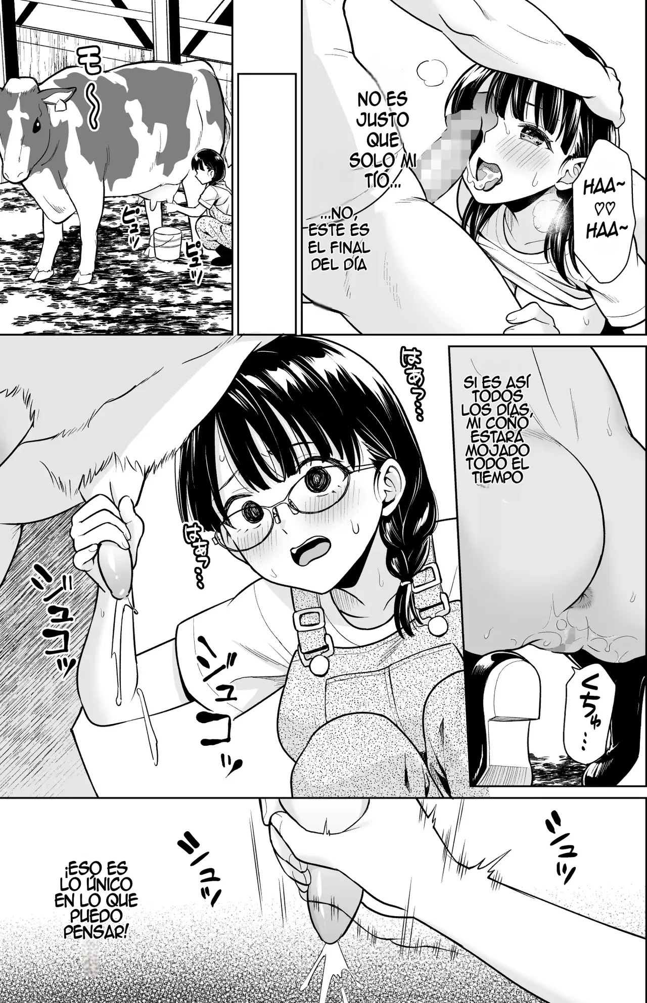 [F Taku (Anma)] Iya da to Ienai Jimikei Shoujo to Inaka no Oji-san 4｜La Chica Tranquila no Puede Negarse a su Tío del Campo 4 [Spanish] [Kazel] [Digital] image number 14