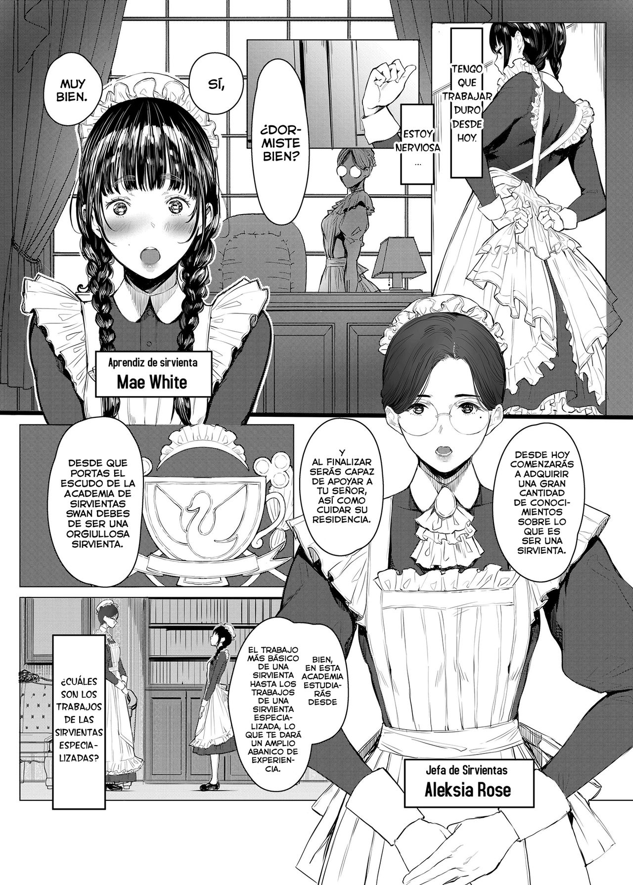 (C96) [Kuragamo (Tukinowagamo)] SWAN MAID ACADEMY [Spanish] [Lust no Fansub] numero di immagine  4