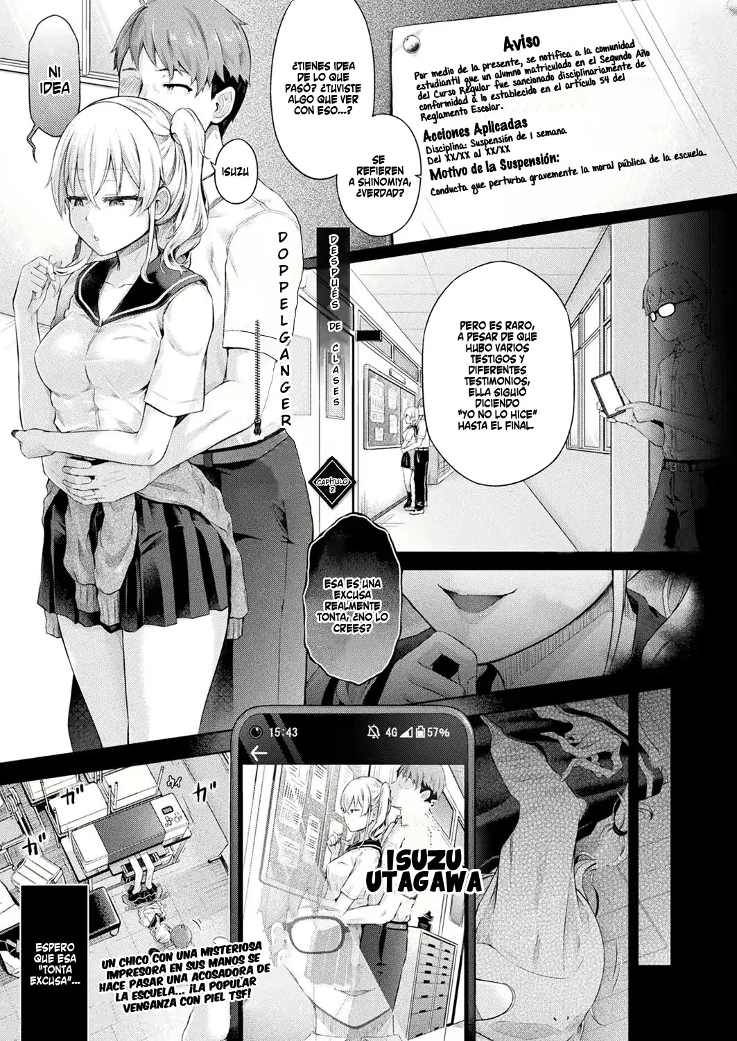 [Taniguchi-san] Houkago no Doppelganger Ch. 2 | Afterschool Doppelganger Ch. 2 (COMIC Unreal 2024-04 Vol. 108) [Spanish] [TF Scans] 图片编号 1