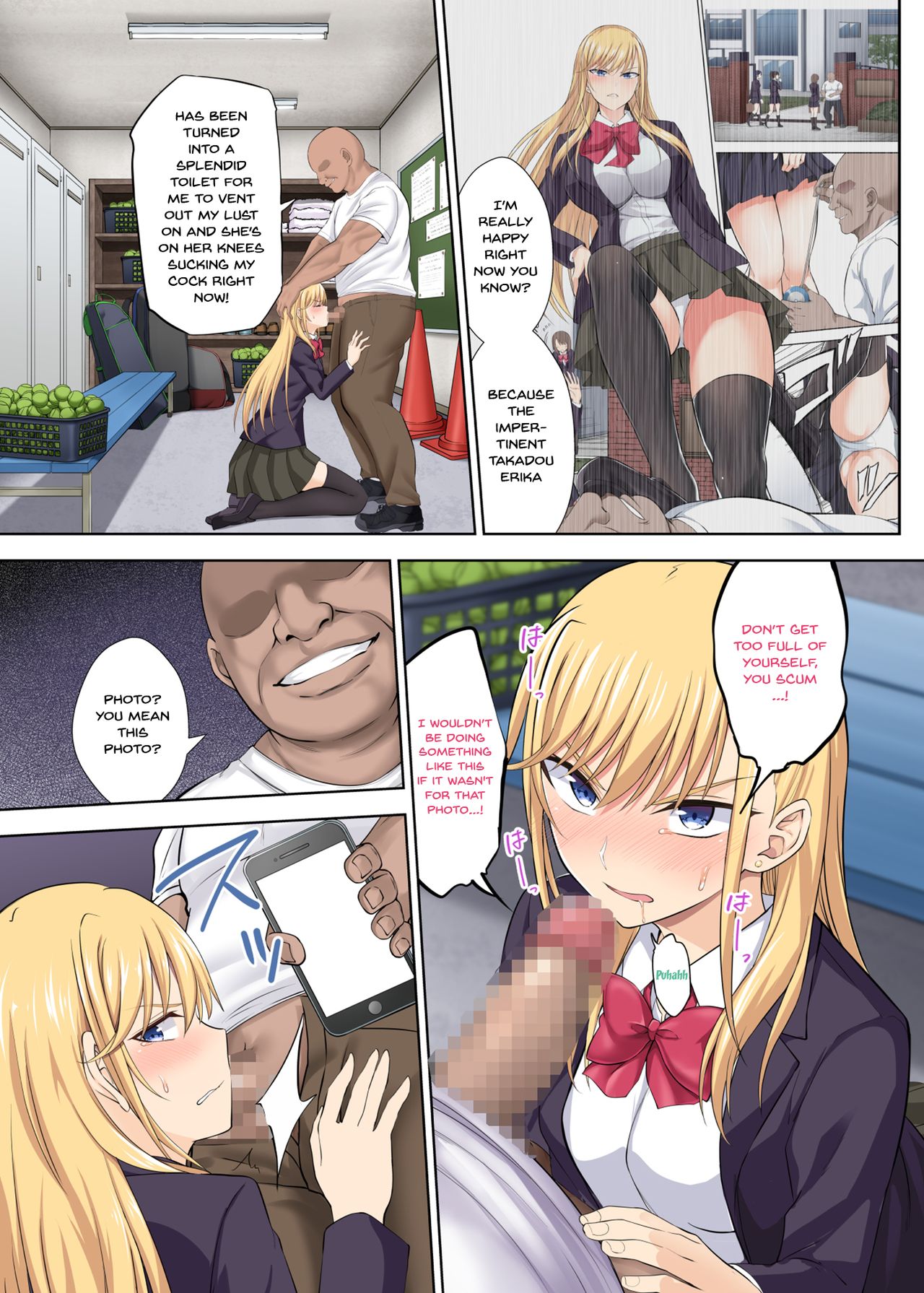 [Ijimaya (Ijima Yuu)] TenniCir no Joou ga Bihin no Chinpo Cleaner ni Otosareru Hanashi |  A Story Of The Tennis Queen Falling Into Being Cock Cleaner [English] {Doujins.com} [Digital] numero di immagine  3