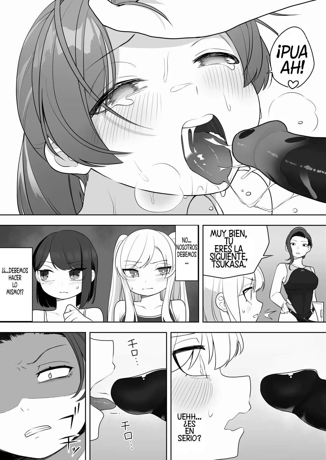 [Amuai Okashi Seisakusho (Ochita Ato Daisuki Samurai, Ahoge Kinoko)] Kyousei Gimukyouiku! TS Ecchi na Onnanoko Kunrenkou! [Spanish] [TF Scans] 图片编号 8