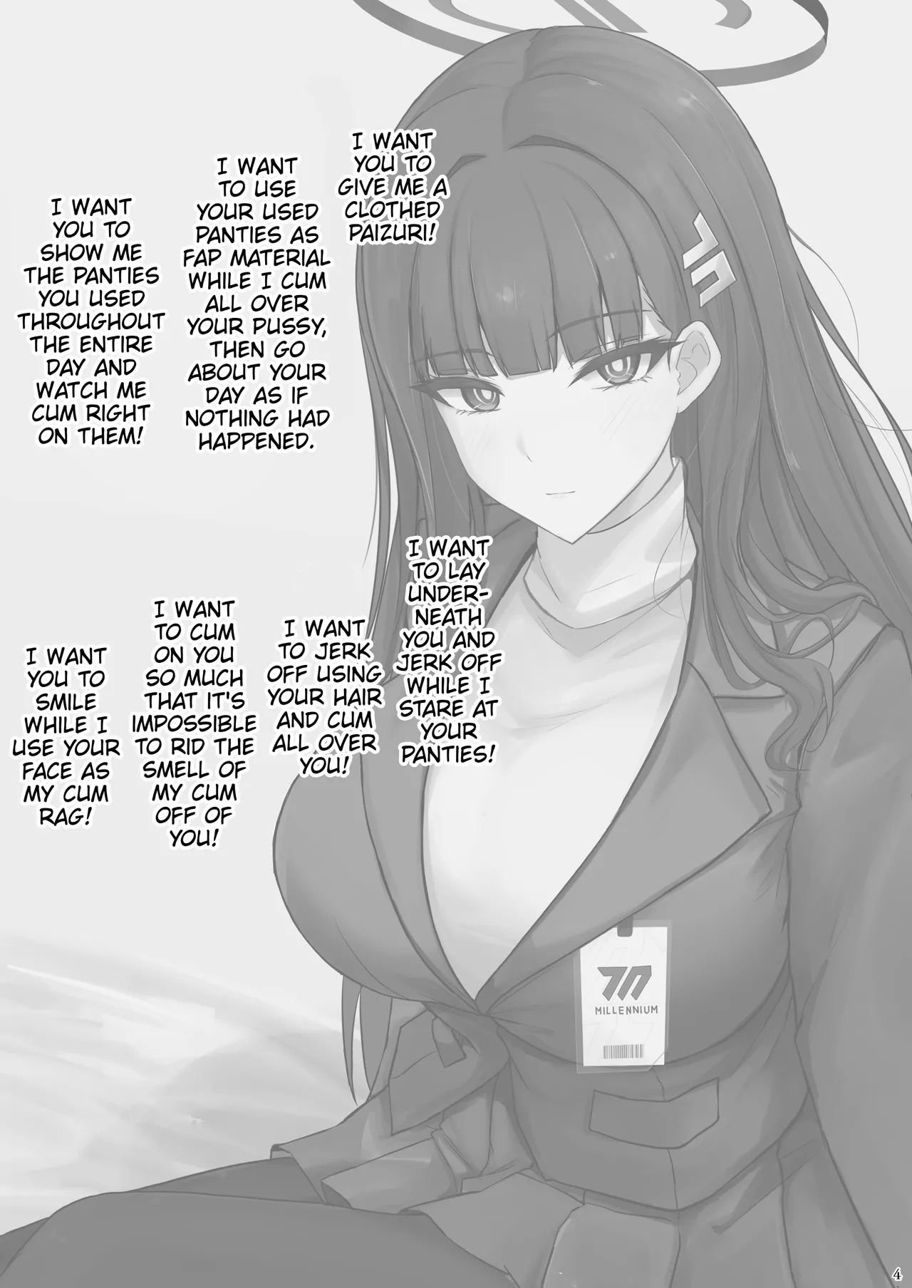 [Hakuginmokusei (Poshi)] Rio ni Suki nadake | As Much As You Like, Rio (Blue Archive) [English] [Digital] [Thighs] numero di immagine  3