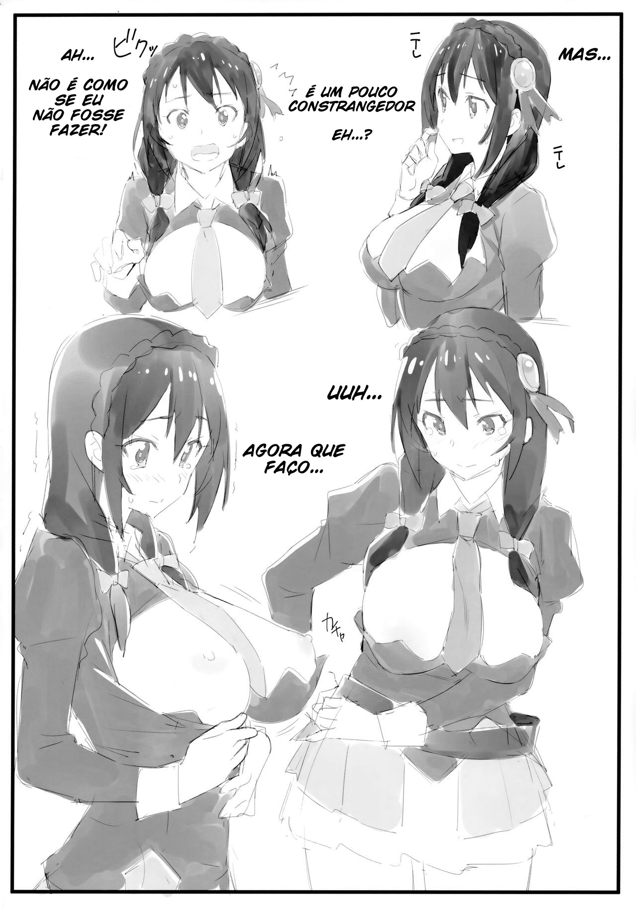 (COMIC1☆16) [Kamagabuchi (Hatanaka)] Pajama Party (Kono Subarashii Sekai ni Syukufuku o!) [Portuguese-BR] [Lúcifer morning star] изображение № 3