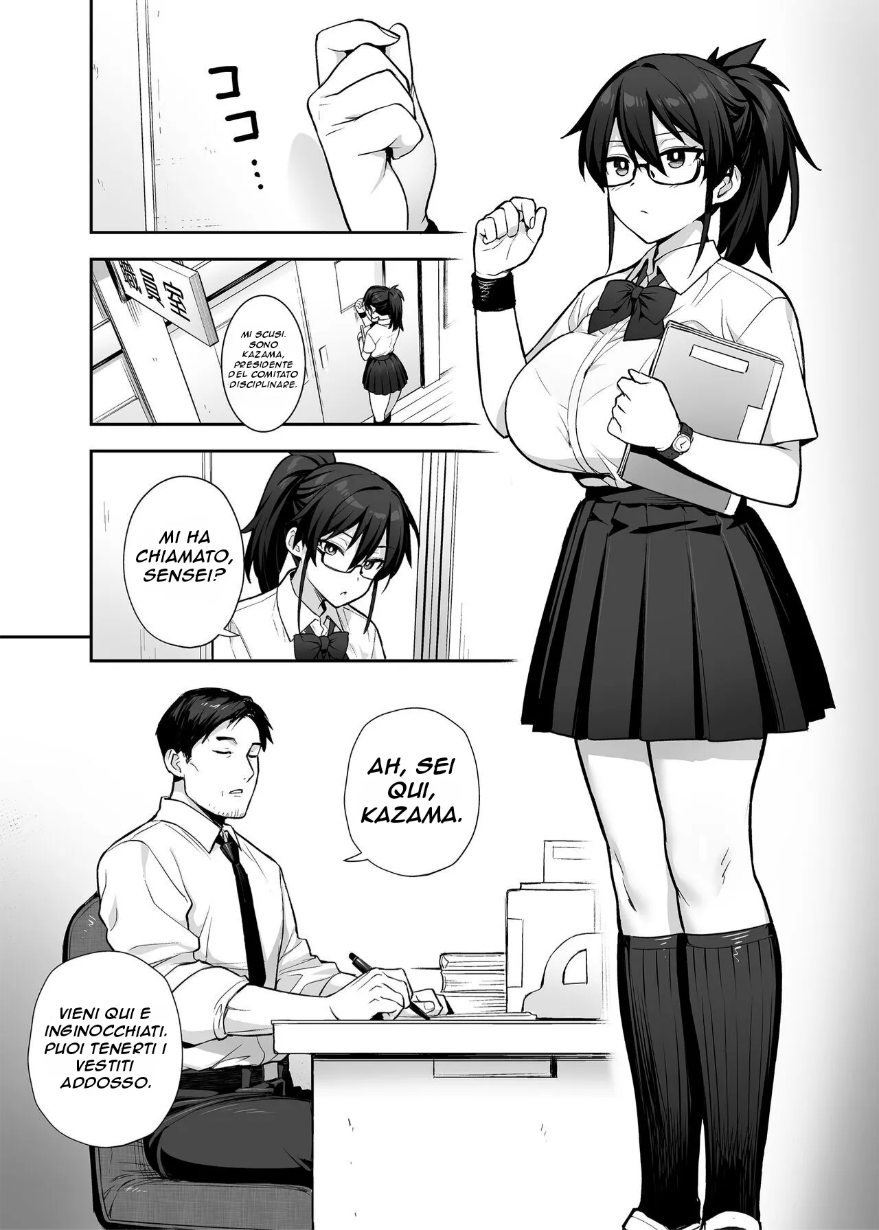 [TRY&Hougen Futari Shakai (Hougen)] Atarashii Fuuki Iinchou ga Kyonyuu Sugiru Ken 2｜Si dice che la nuova presidente del comitato disciplinare abbia un davanzale pazzesco 2 [Italian] image number 24