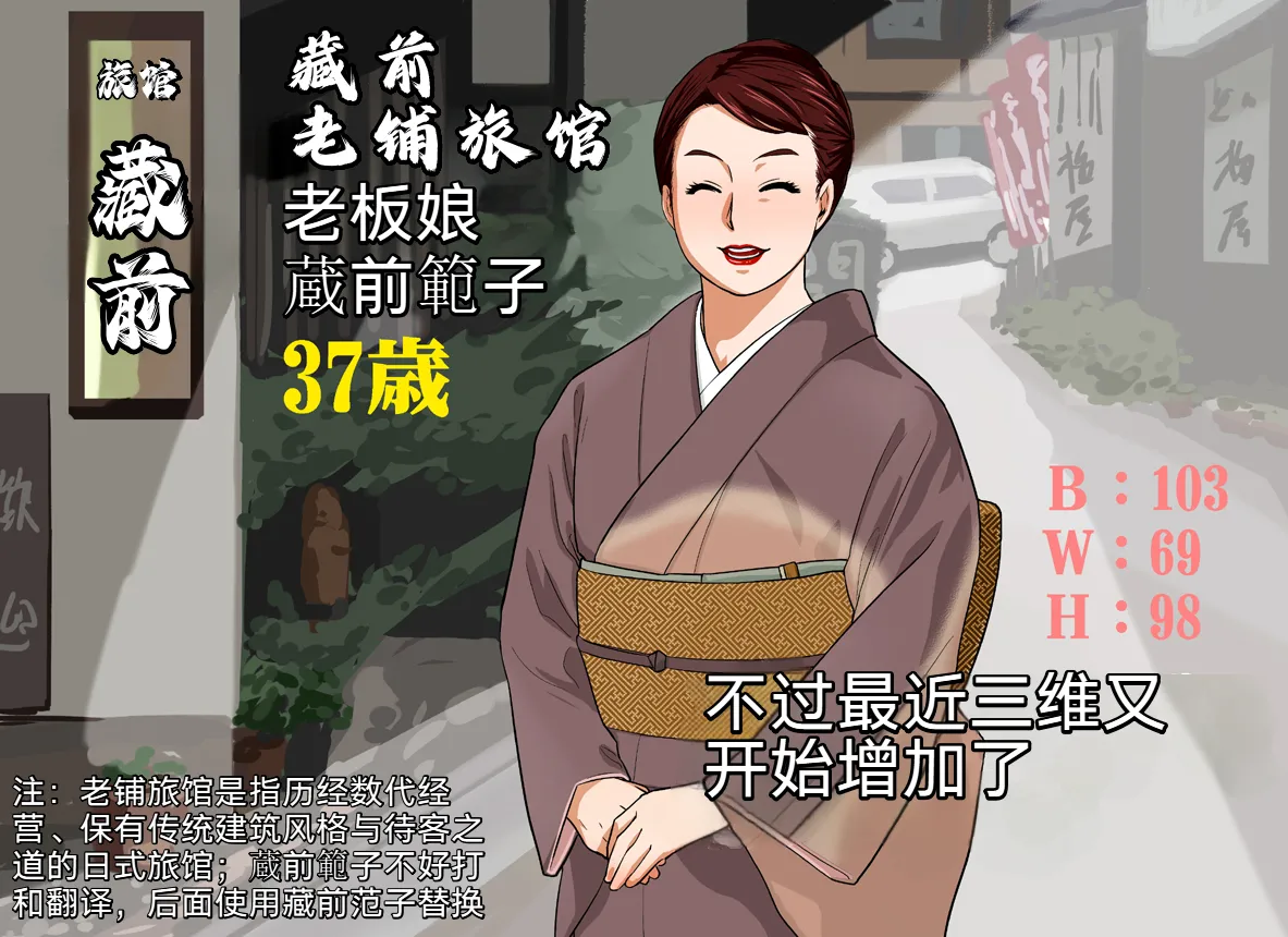 [Eromafia (Edo Shigezu)] Shinise Ryokan Kuramae Okami Kuramae Noriko 37-sai B103 W69 H98 Dosukebe Service Hajimemashita.[Chinese][考古学家汉化] 画像番号 3